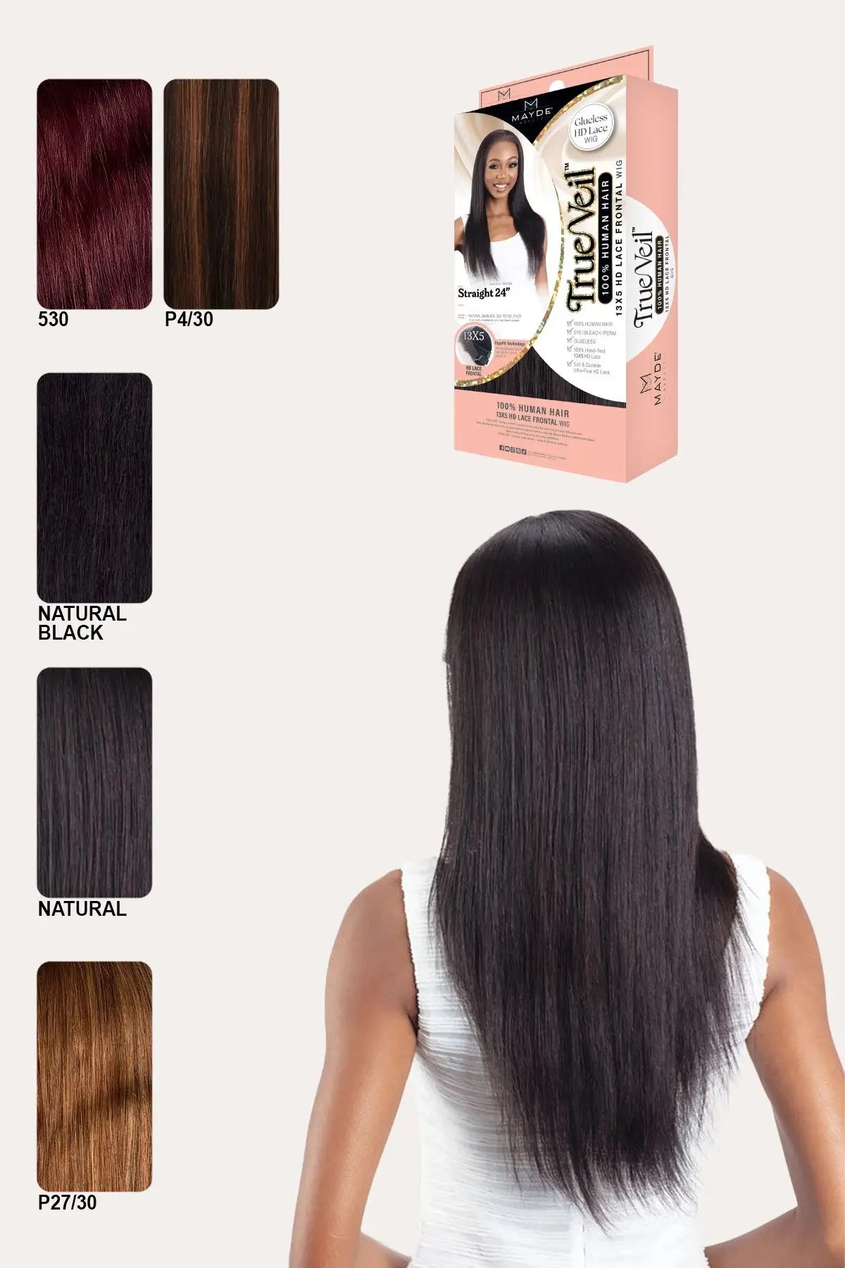 MAYDE TRUE VEIL 13X5 LACE FRONTAL WIG - STRAIGHT 24