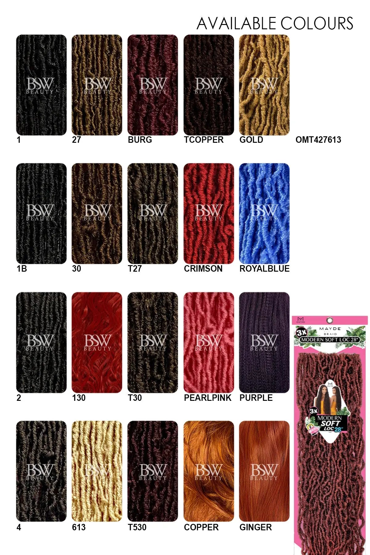 MAYDE 3X MODERN SOFT LOC 28" - BSW BEAUTY CANADA