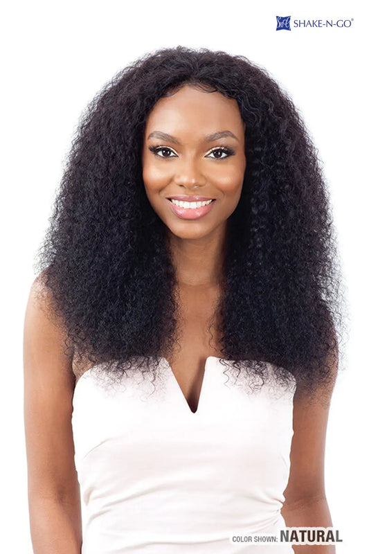 SHAKE N GO NAKED NATURE BRAZILIAN NATURAL 100% HUMAN HAIR LACE FRONTAL WIG WET & WAVY - BOHEMIAN CURL SHAKE N GO