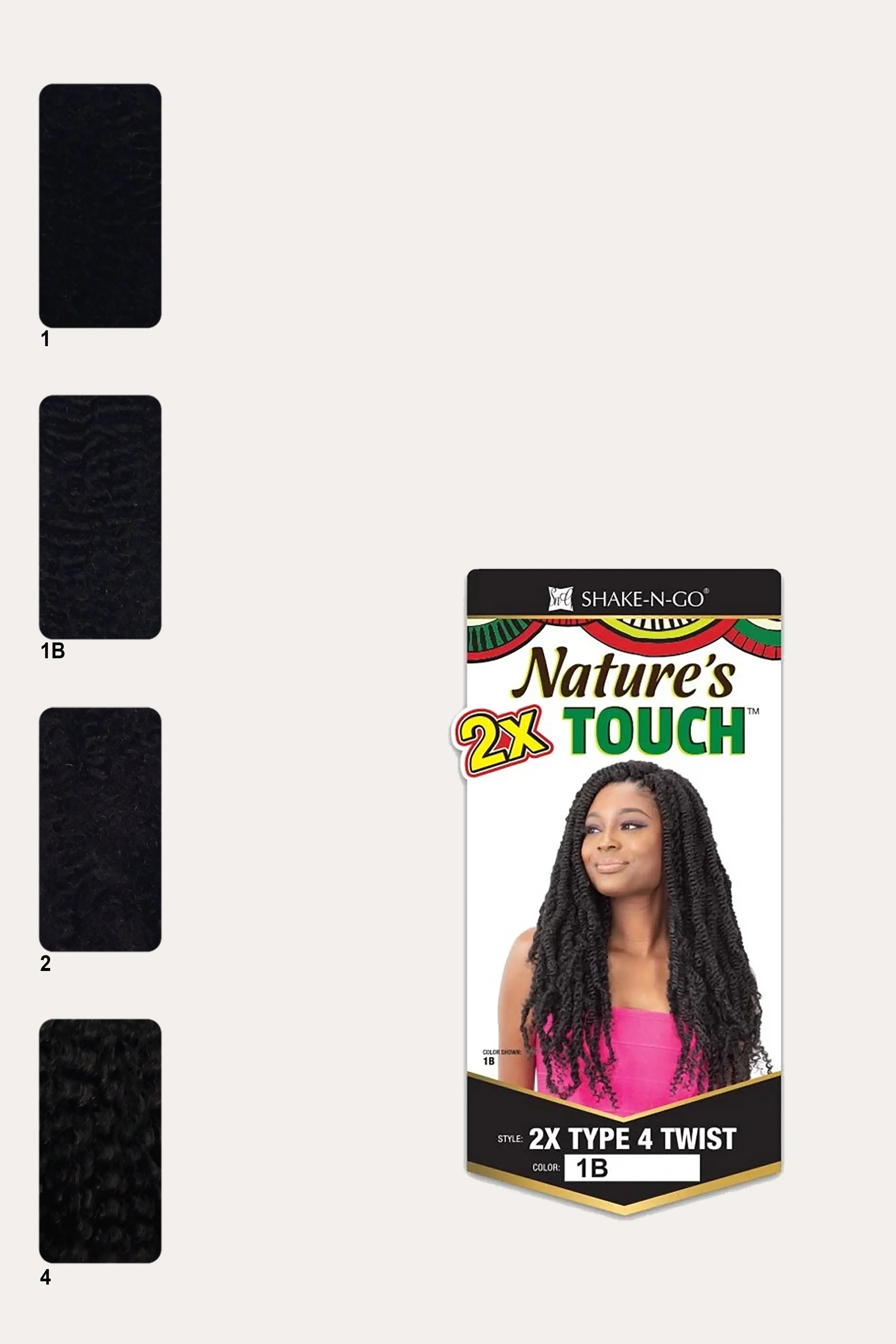 SHAKE N GO NATURE'S TOUCH BRAID - 2X TYPE 4 TWIST