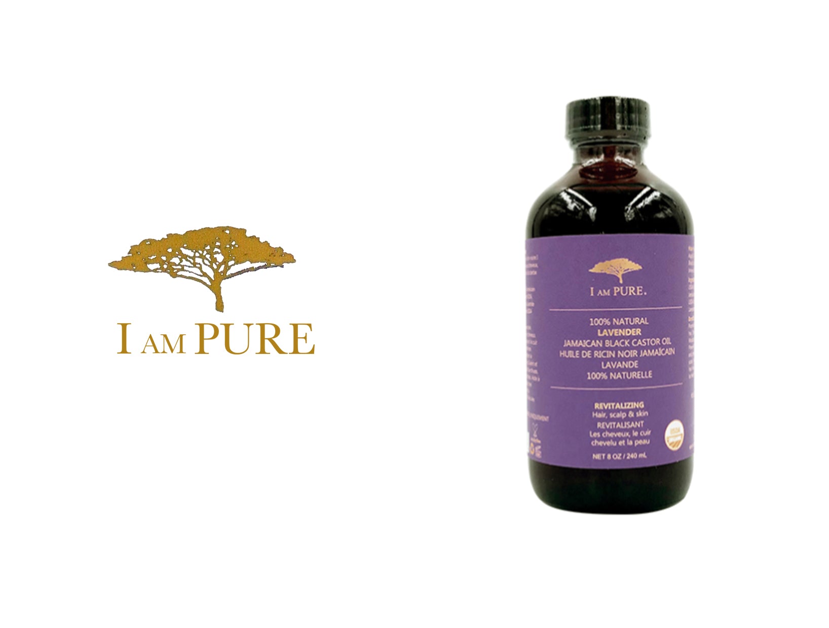 I AM PURE 100% NATURAL JAMAICAN BLACK CASTOR OIL