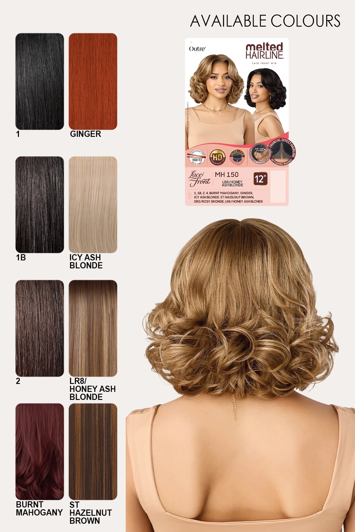 OUTRE MELTED HAIRLINE LACE FRONT WIG -  MH 150