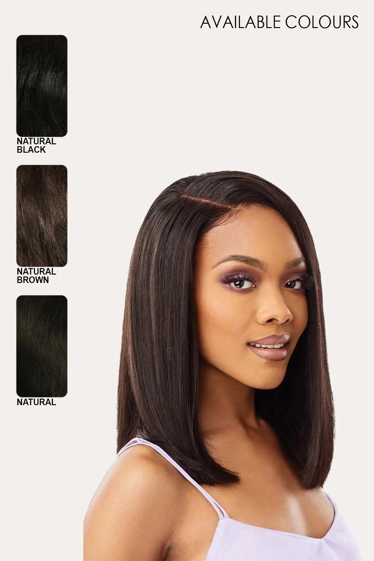 OUTRE MY TRESSES PURPLE LABEL 100% CHEVEUX NATURELS LISSES NON TRAITÉS 3 PIÈCES