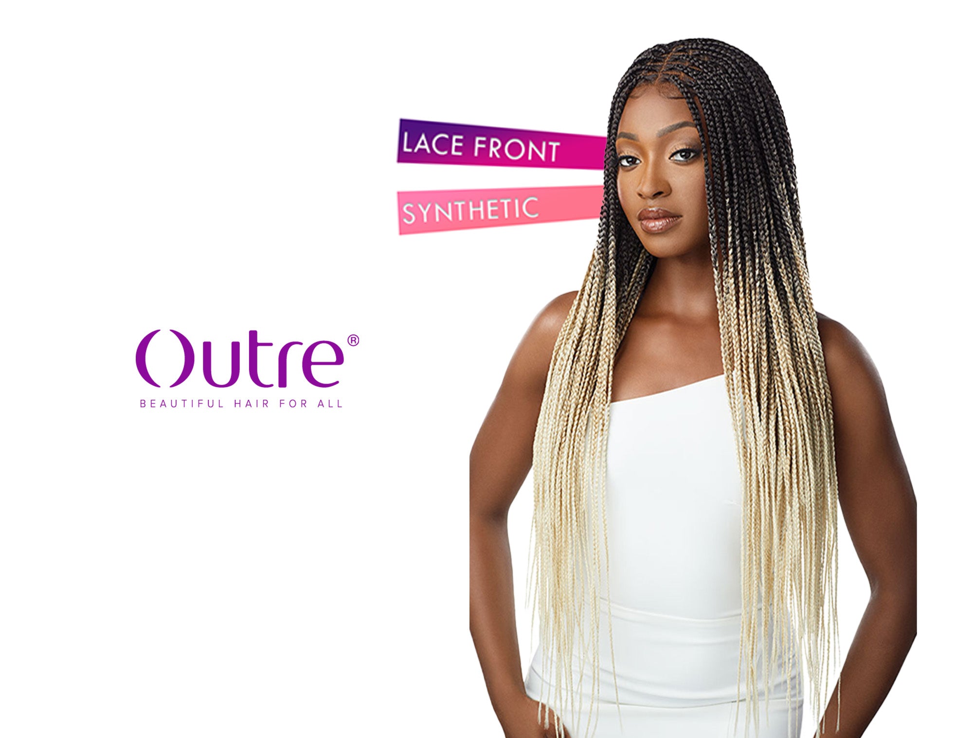 Knotless Braids with Curls Over Hip-Length 36 Full Double Lace Small Box  Square Box Braided Wig