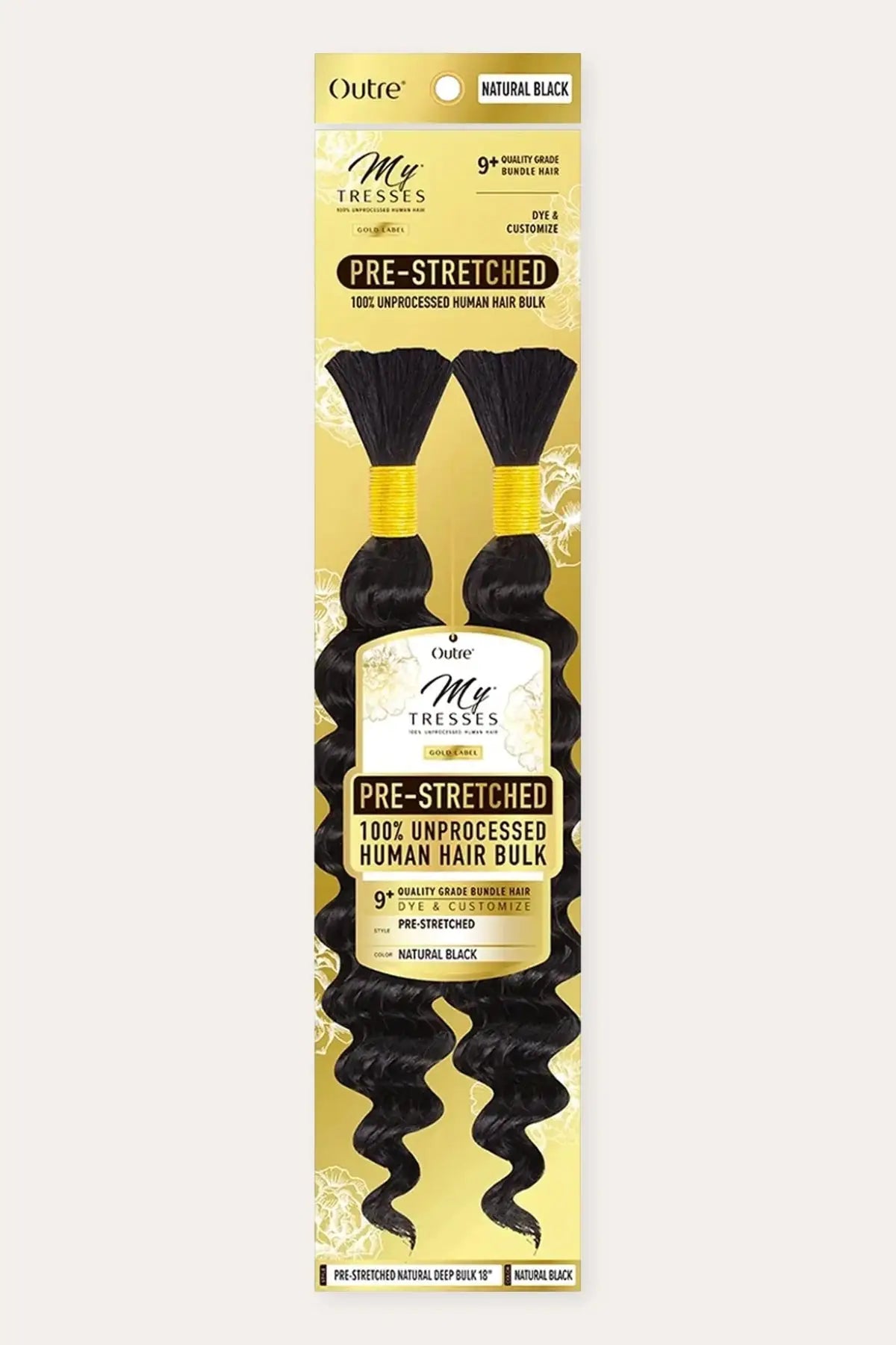 OUTRE MY TRESS PRE-STRETCHED 100% UNPROCESSED HUMAN HAIR - NATURAL DEEP BULK 18"