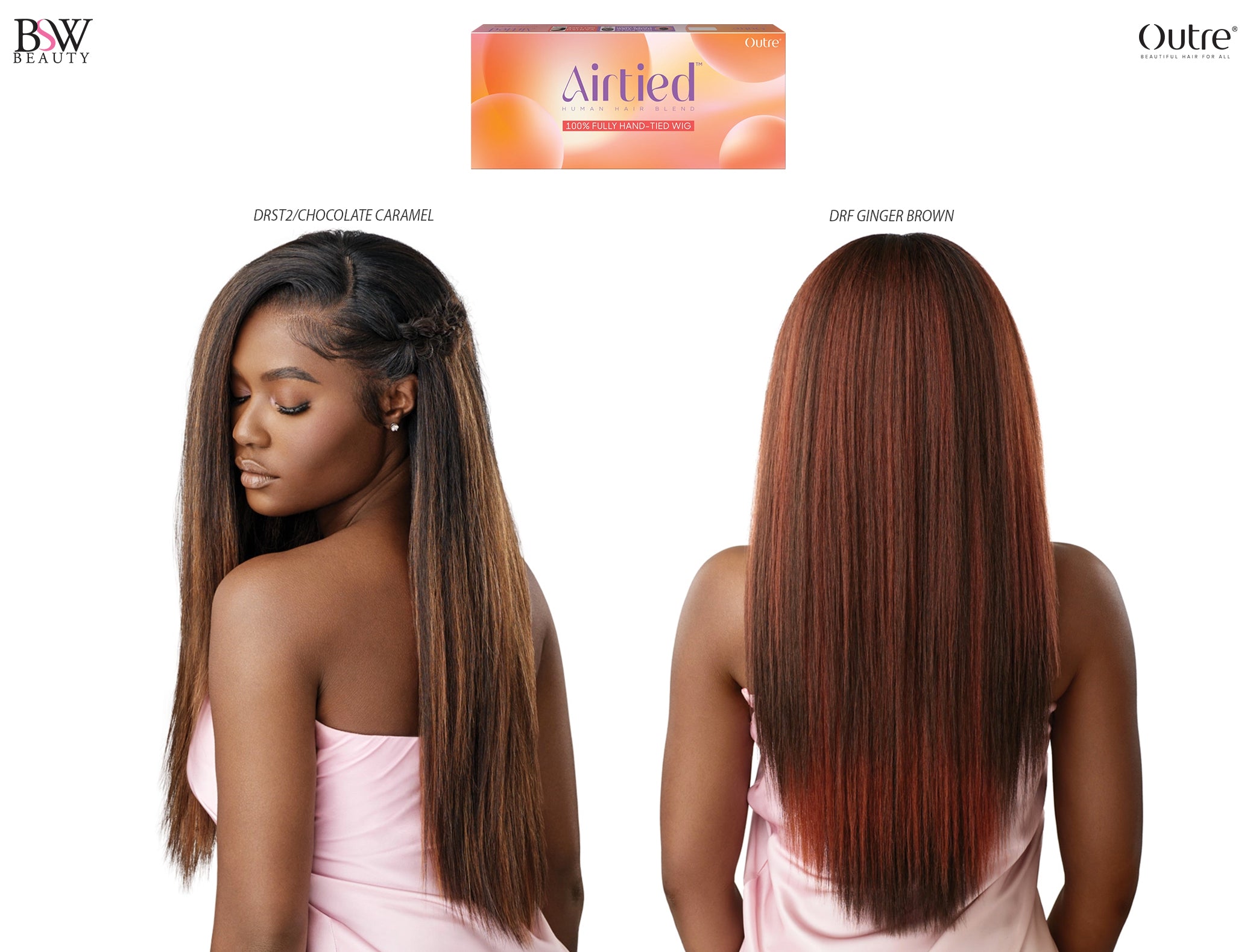 Outre Airtied Human Hair Blend Vanish HD Lace Front HHB Perm Yaki