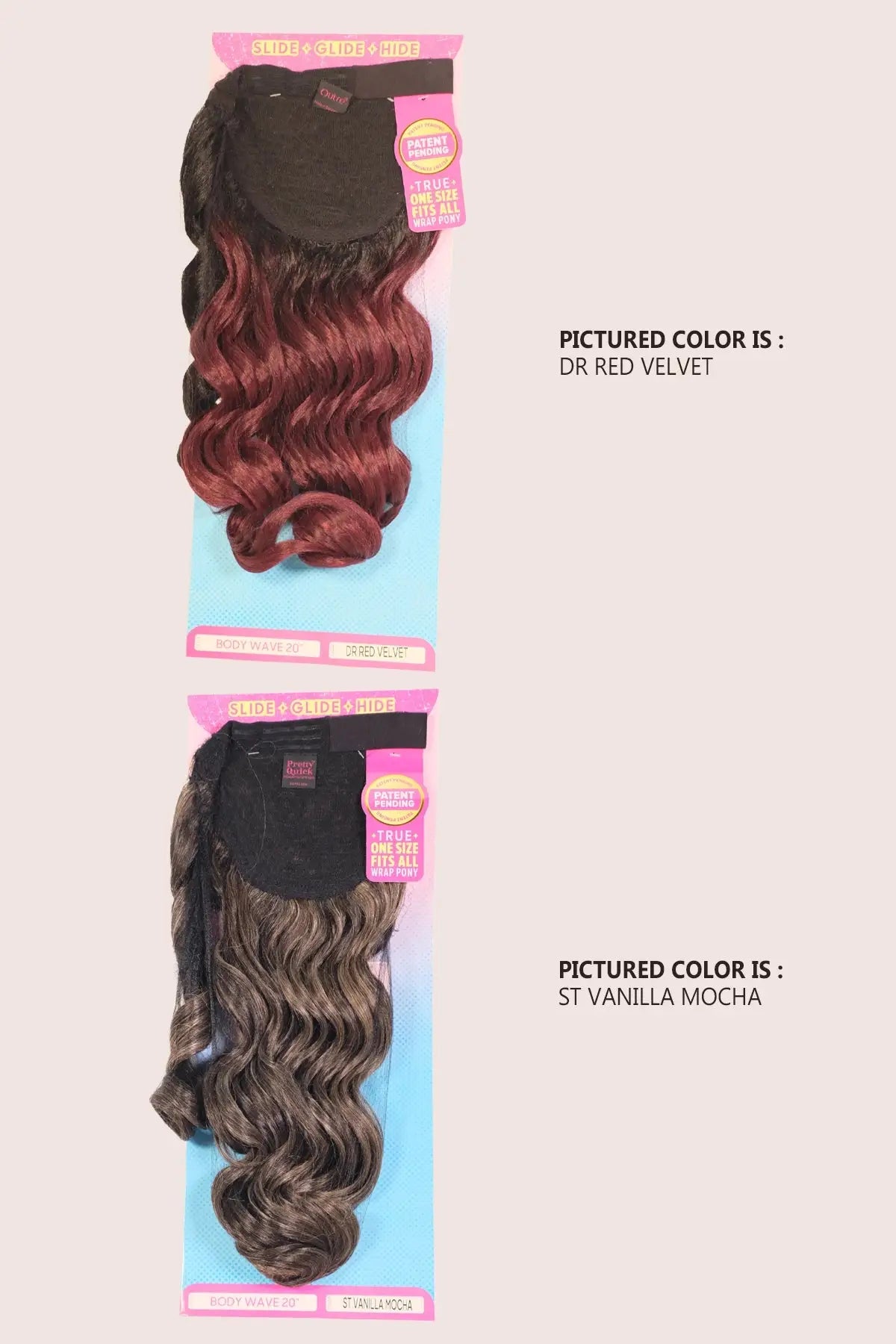 OUTRE PRETTY QUICK SLIDE & HIDE DRAWSTRING PONYTAIL - BODY WAVE 20