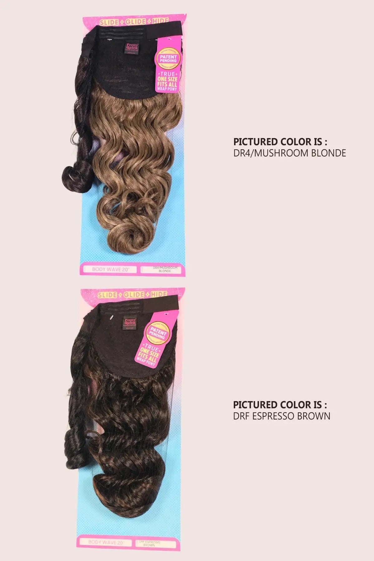 OUTRE PRETTY QUICK SLIDE & HIDE DRAWSTRING PONYTAIL - BODY WAVE 20