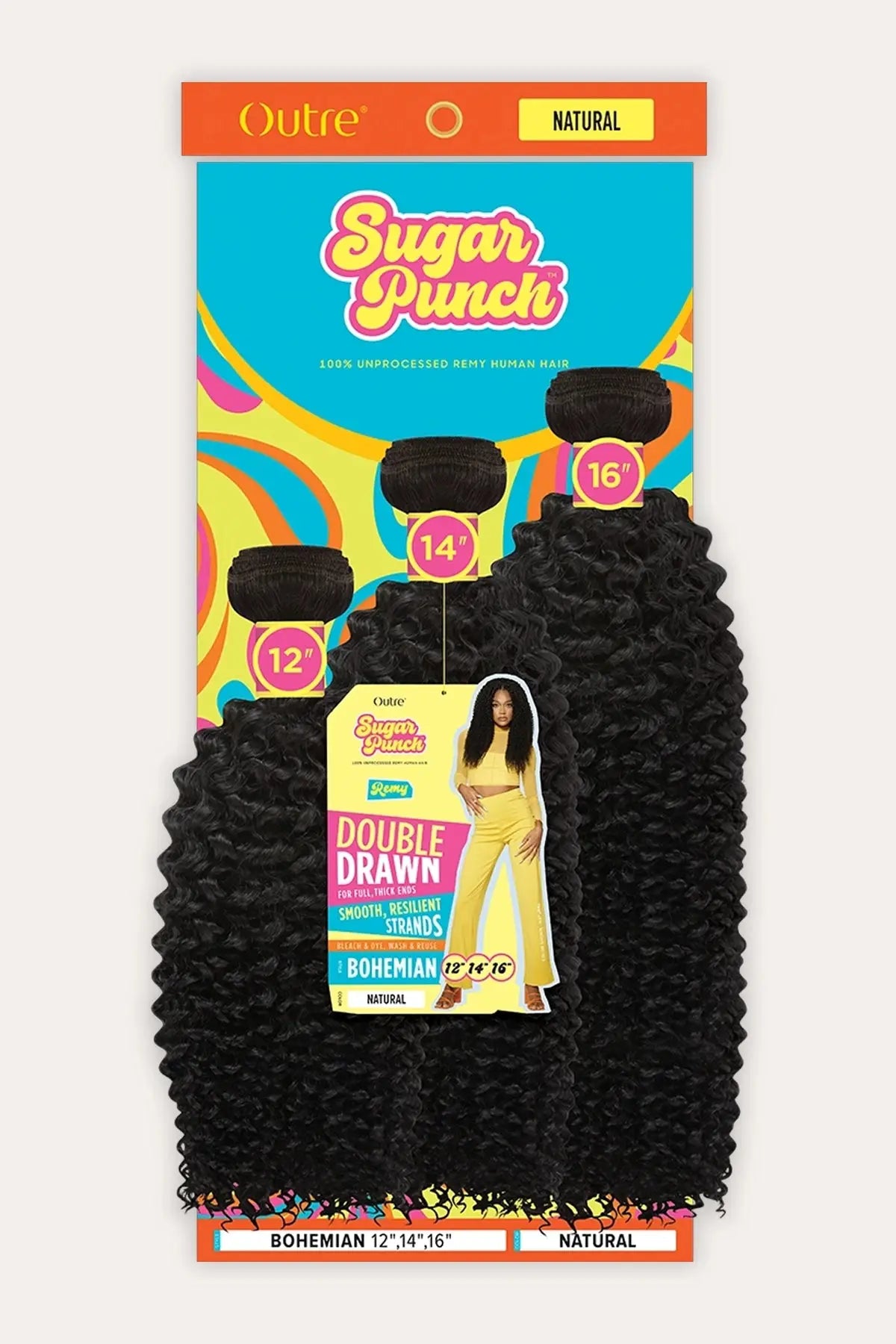OUTRE SUGAR PUNCH - MULTI FRISÉ BOHÈME 3 PIÈCES