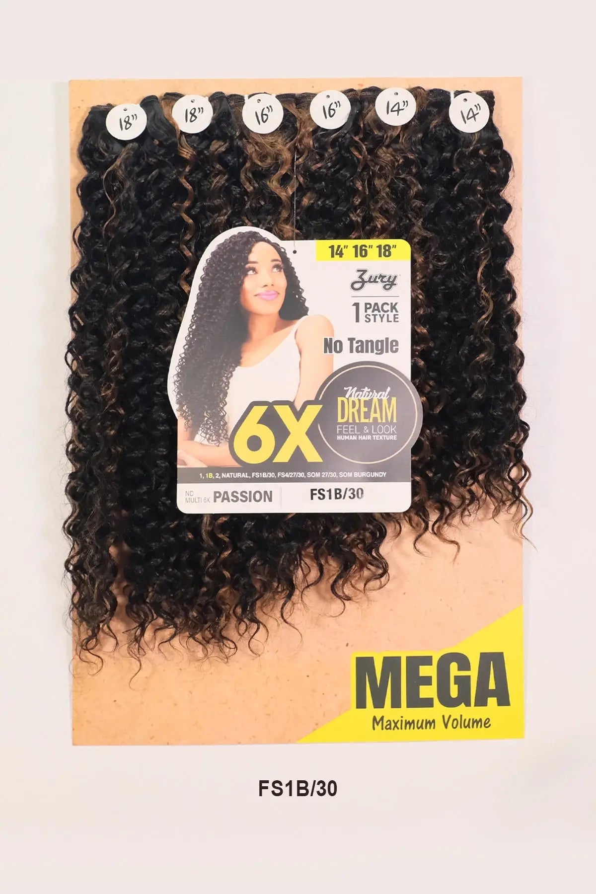 ZURY NATURAL DREAM HAIR WEAVE 6X - PASSION 101214