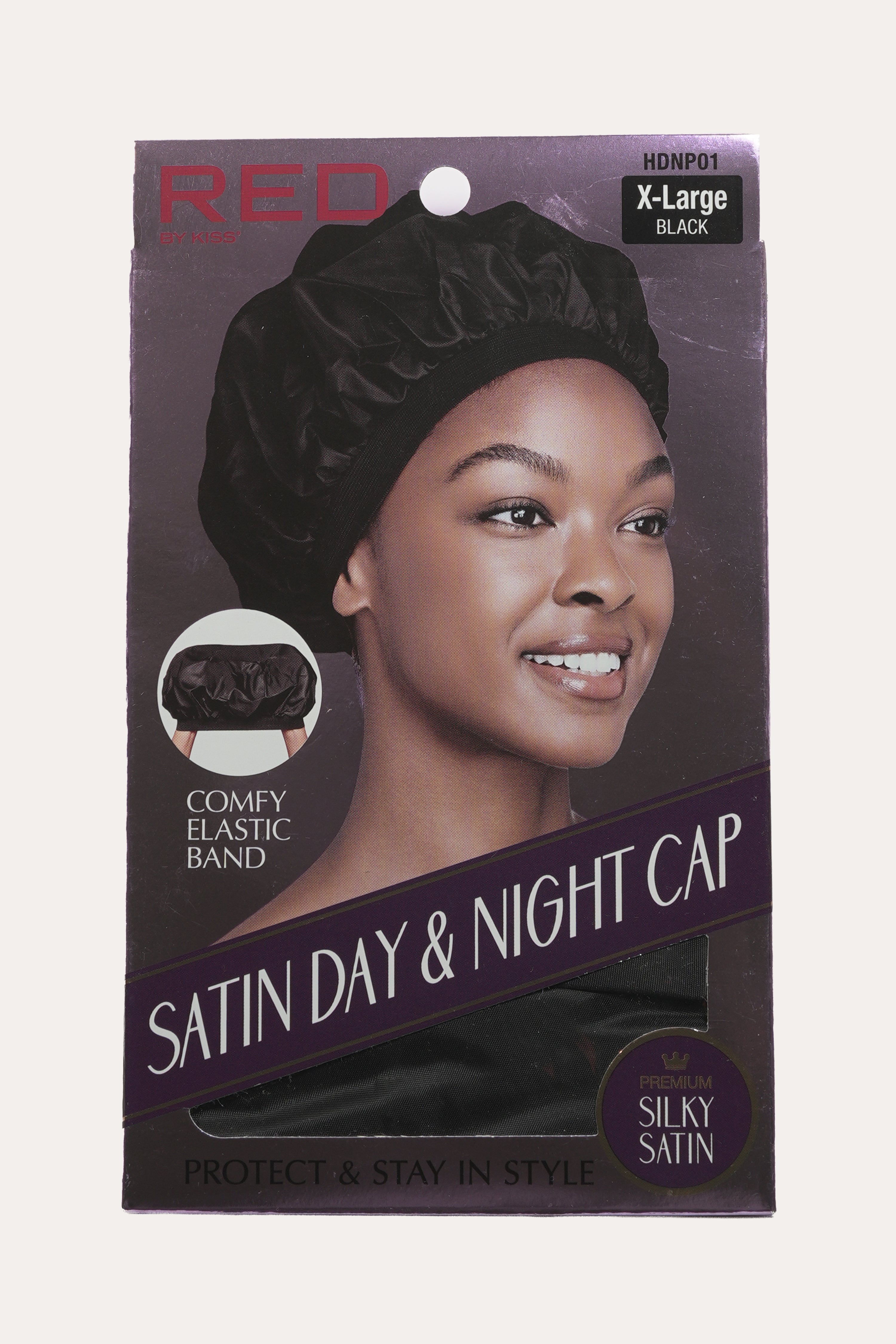 RED SATIN DAY&NIGHT CAP XL