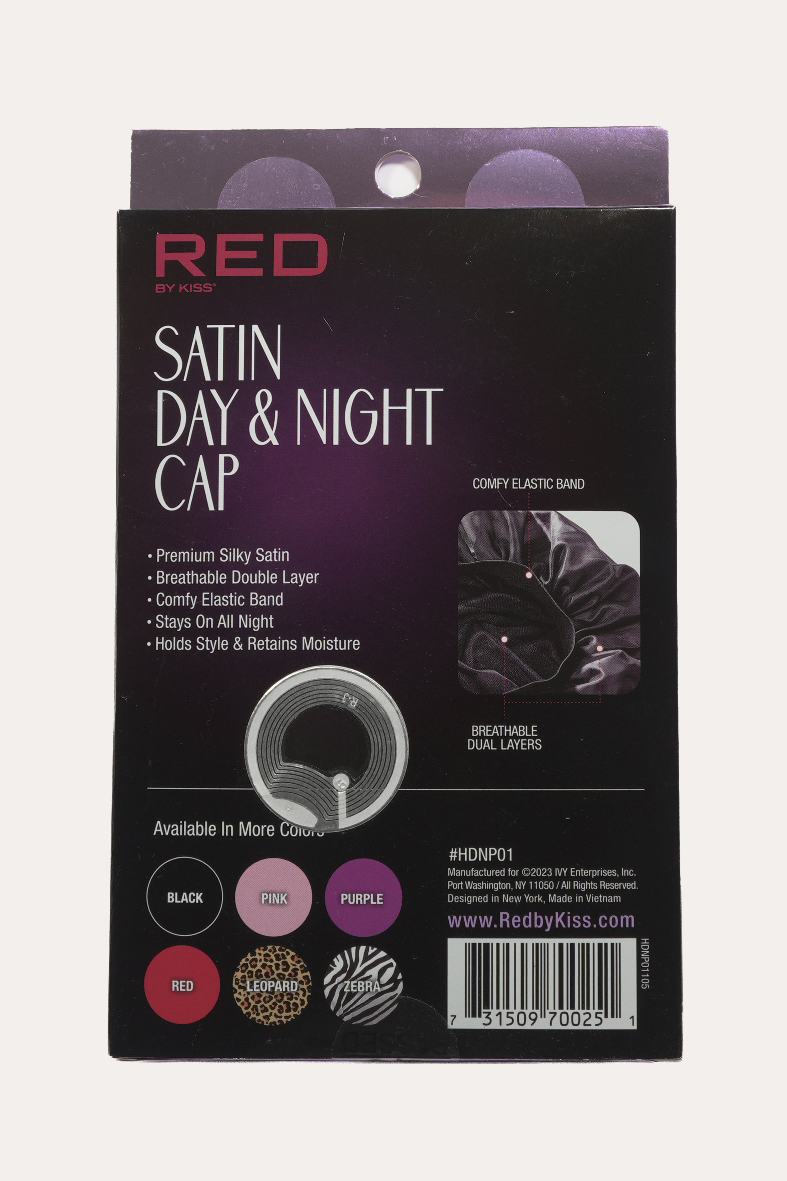 RED SATIN DAY&NIGHT CAP XL