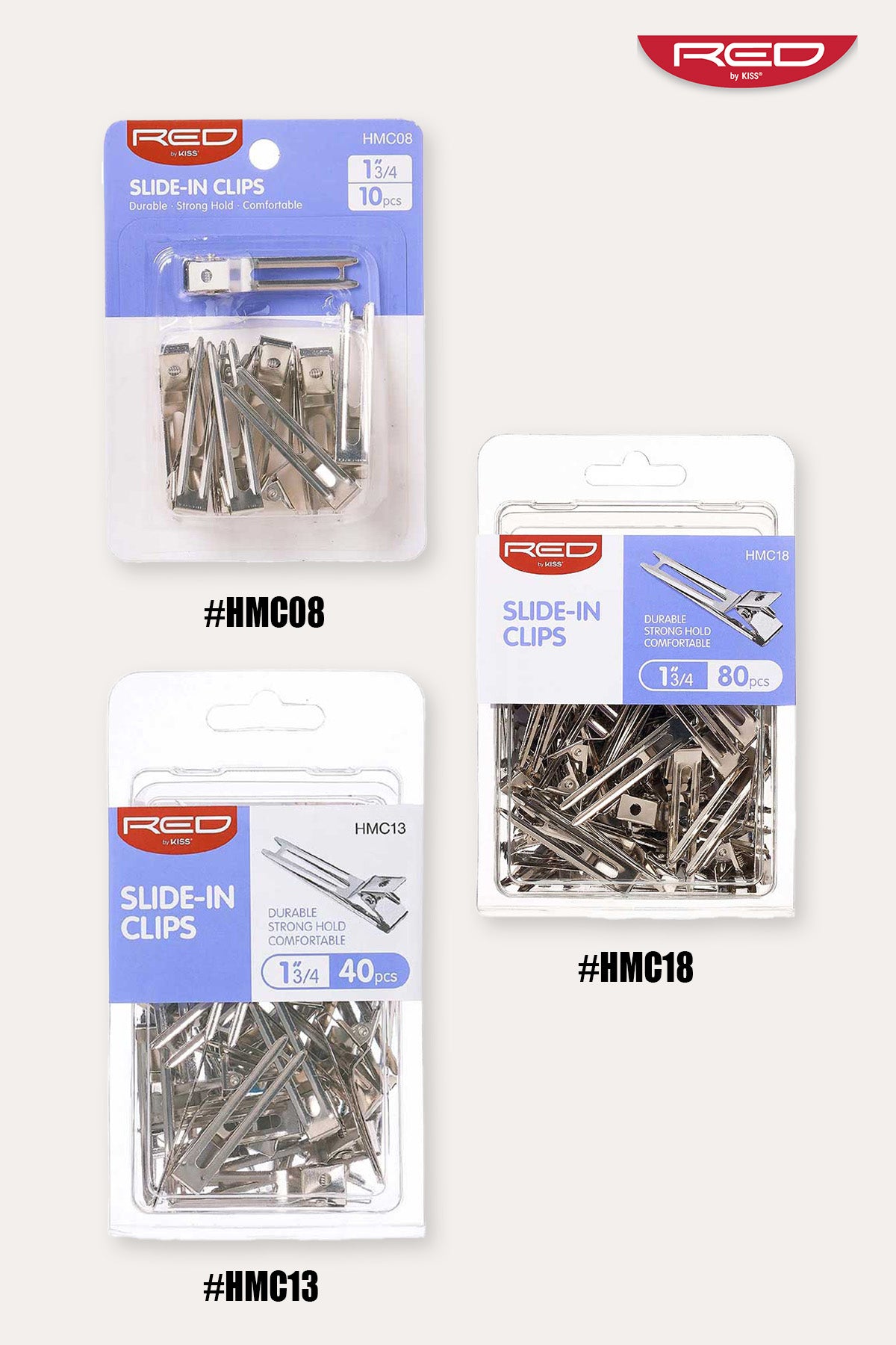 RED SLIDE IN CLIP - BSW BEAUTY CANADA