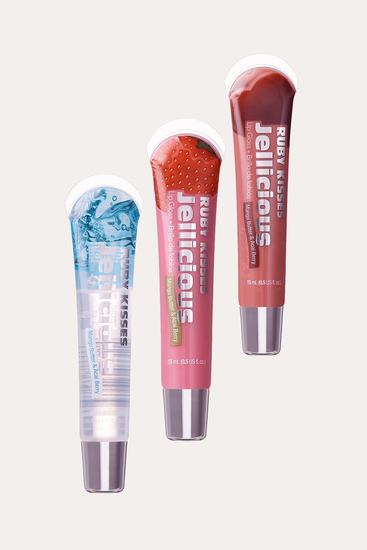 RUBY KISSES JELLICIOUS LIP GLOSS COLLECTION RED BEAUTY