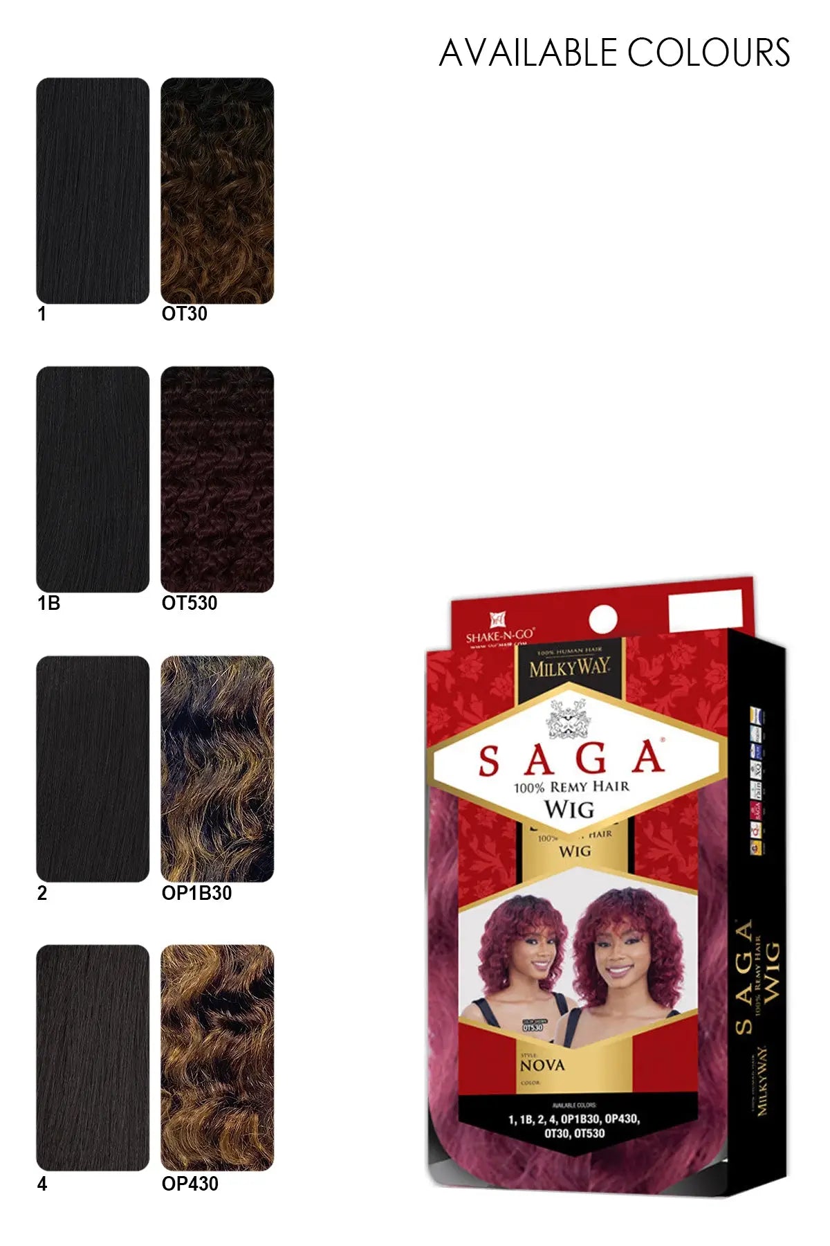 SHAKE N GO MILKWAY SAGA 100% REMY HAIR WIG NOVA - BSW BEAUTY CANADA