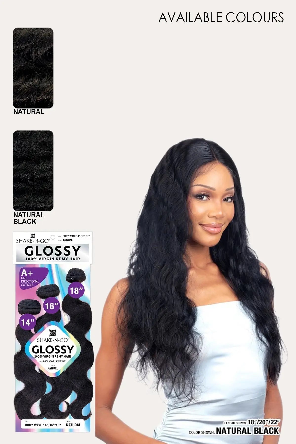 SHAKE N GO GLOSSY 100% VIRGIN REMY HAIR BODY WAVE