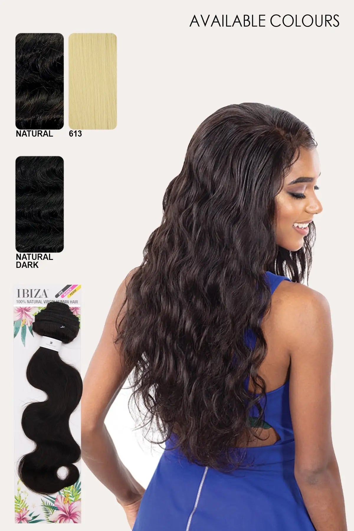 SHAKE N GO IBIZA CHEVEUX HUMAINS VIERGES 100% NATURELS ONDULÉS 10"- 24"
