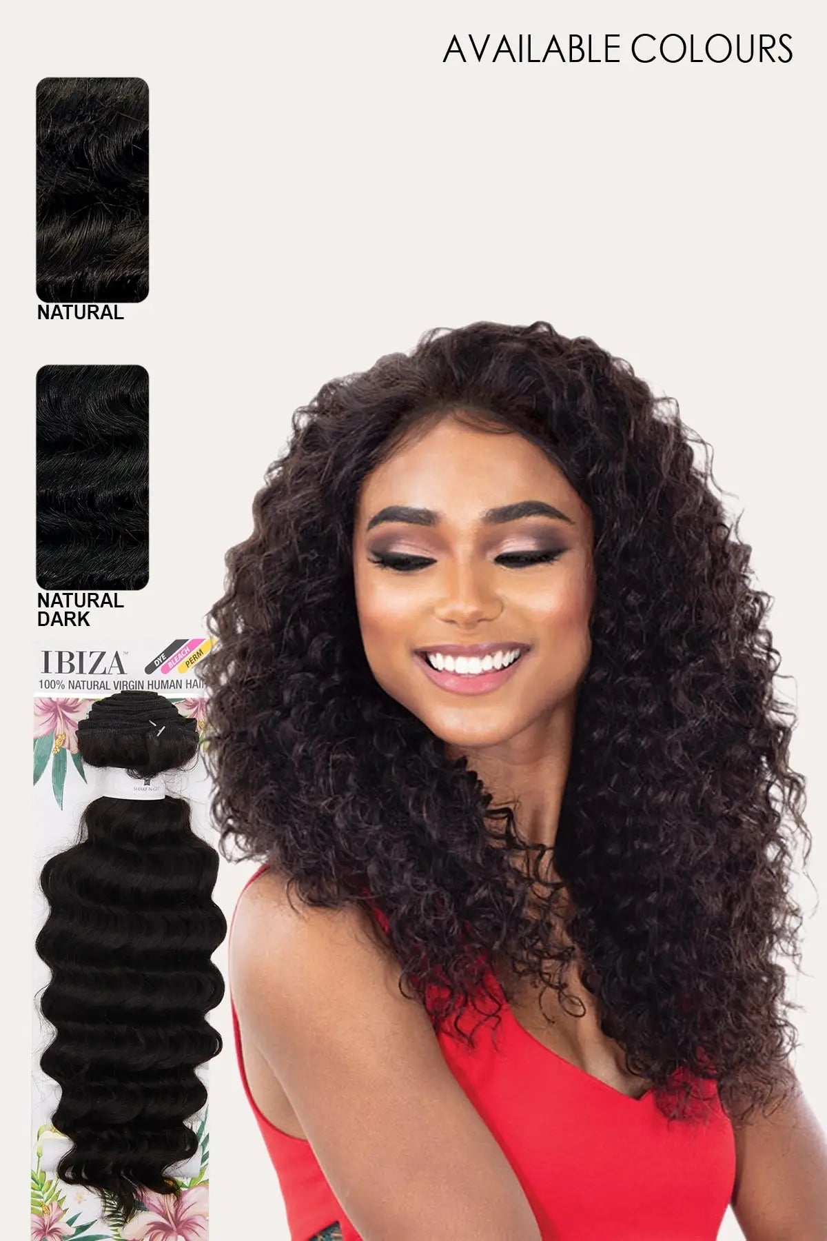 SHAKE N GO IBIZA 100% CHEVEUX HUMAINS VIERGES NATURELS BOUCLÉS PROFONDS