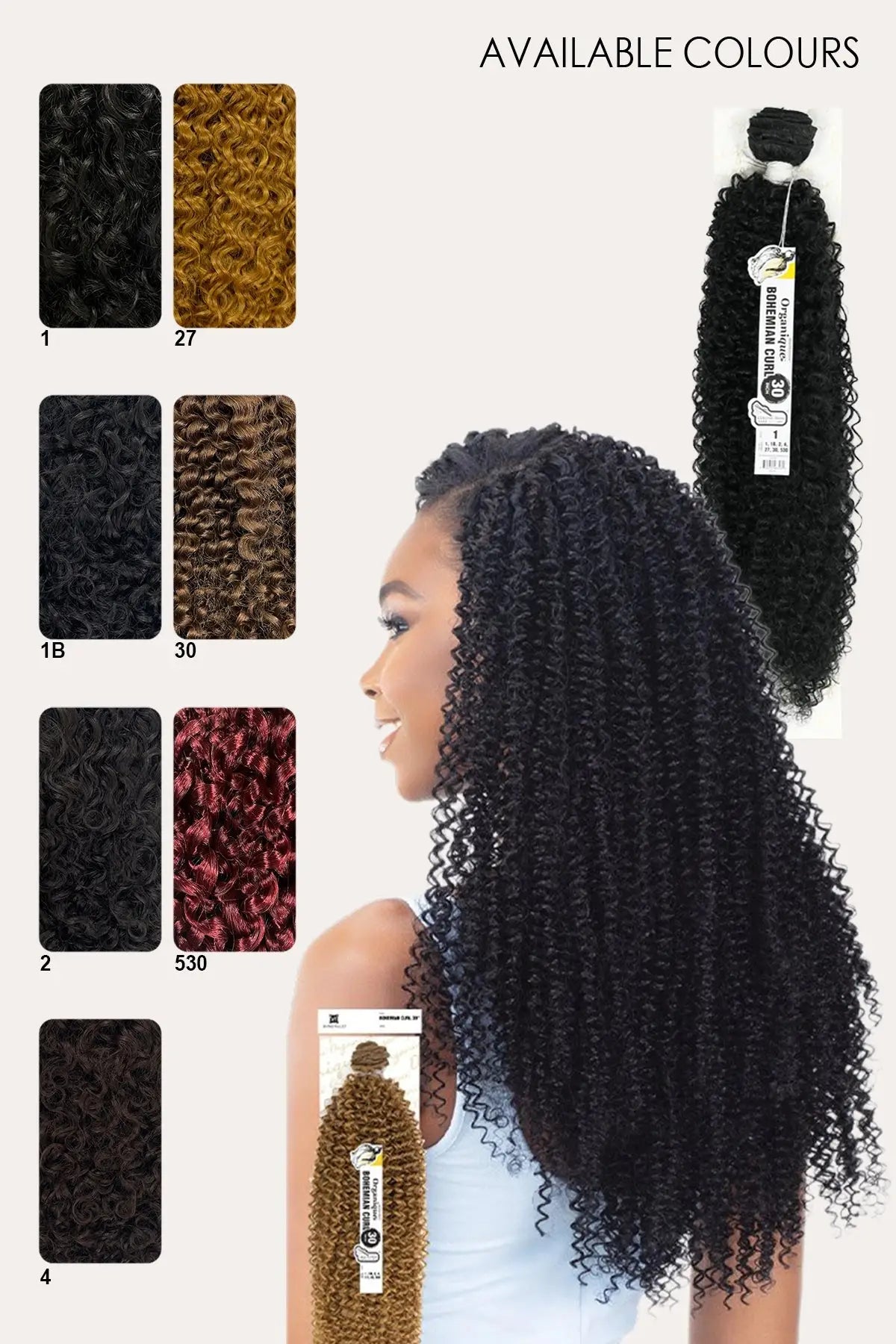 SHAKE N GO ORGANIQUE BOHEMIAN CURL 30"