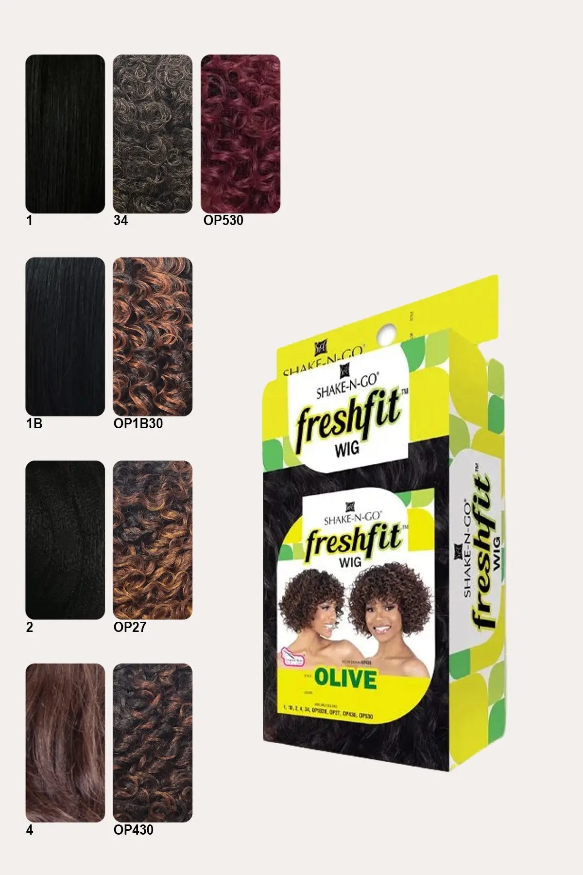 SHAKE N GO FRESHFIT FULL CAP WIG - OLIVE