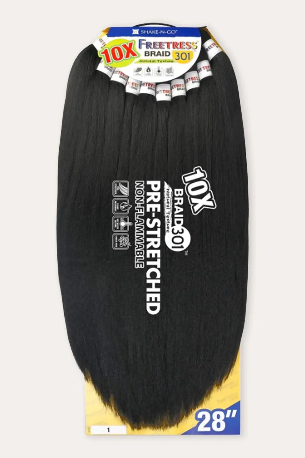 SHAKE N GO FREETRESS BRAID 10X PRE-STRETCHED BRAID 301 28"