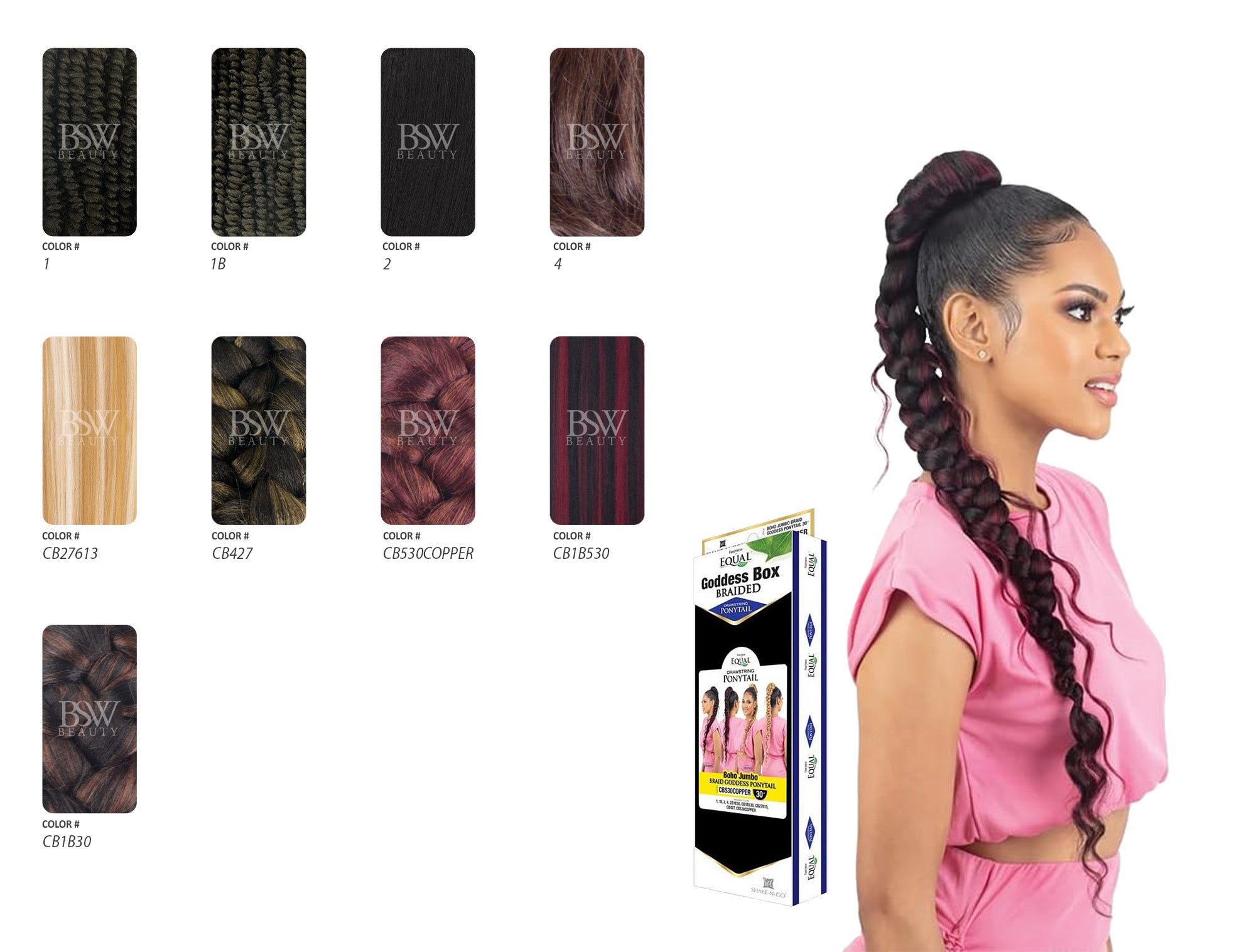 Drawstring Ponytail Color Chart ALL PONY TAIL
