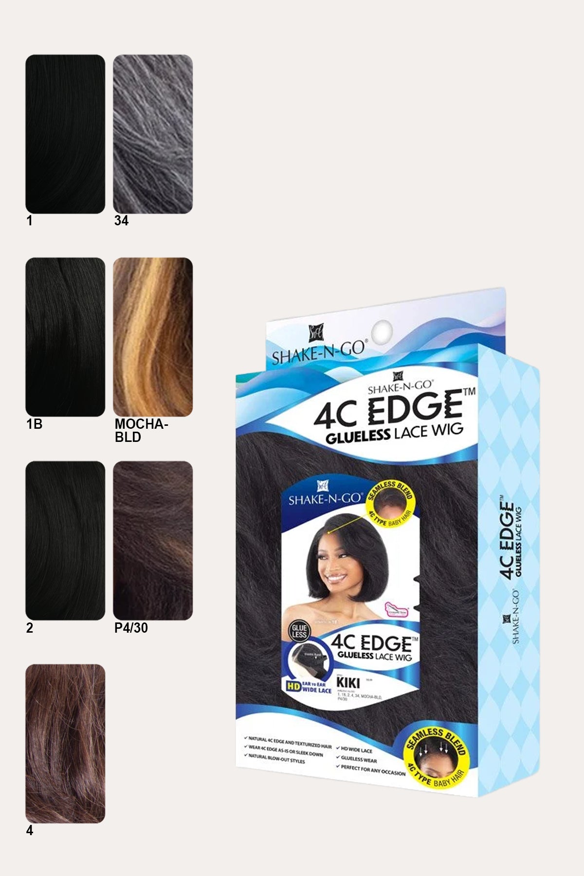 SHANKE N GO 4C EDGE GLUELESS HD LACE WIG -  KIKI