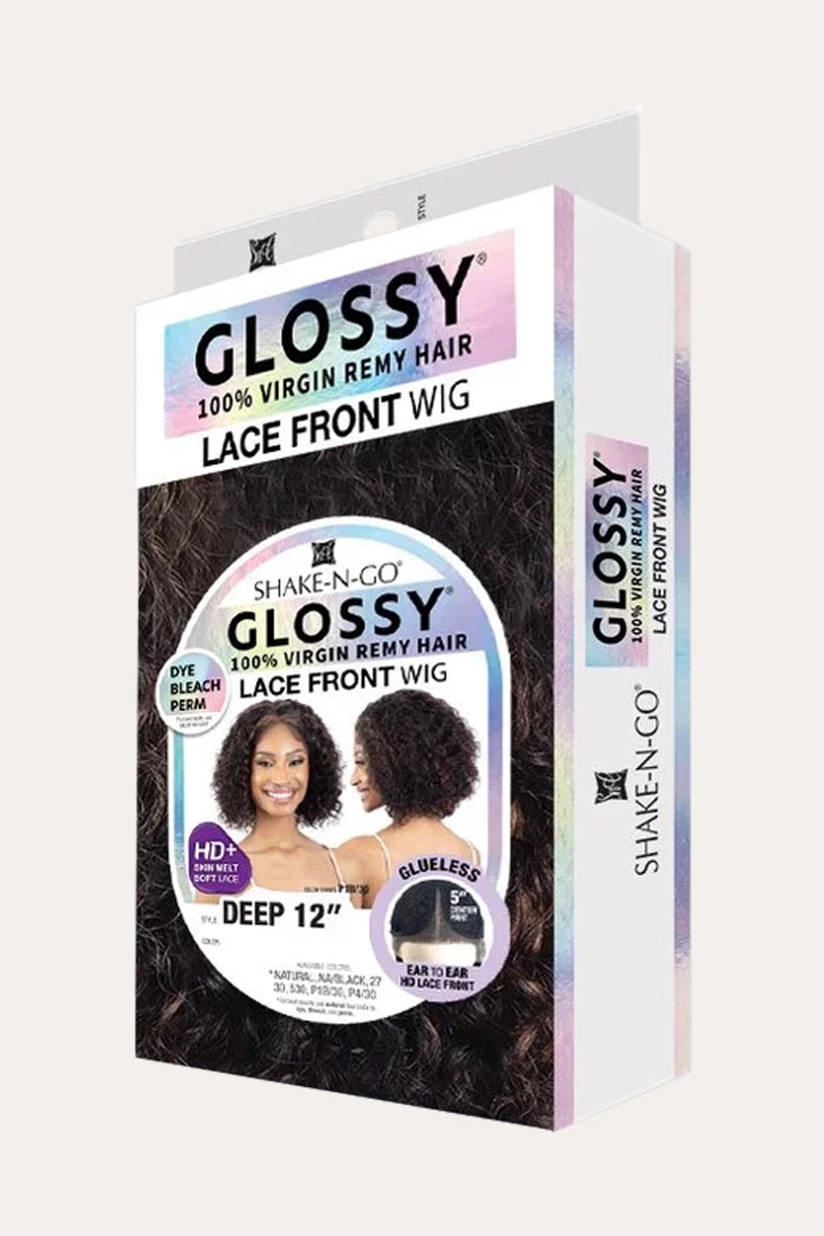SHAKE N GO GLOSSY HD HUMAN HAIR LACE FRONT WIG -  DEEP 12"
