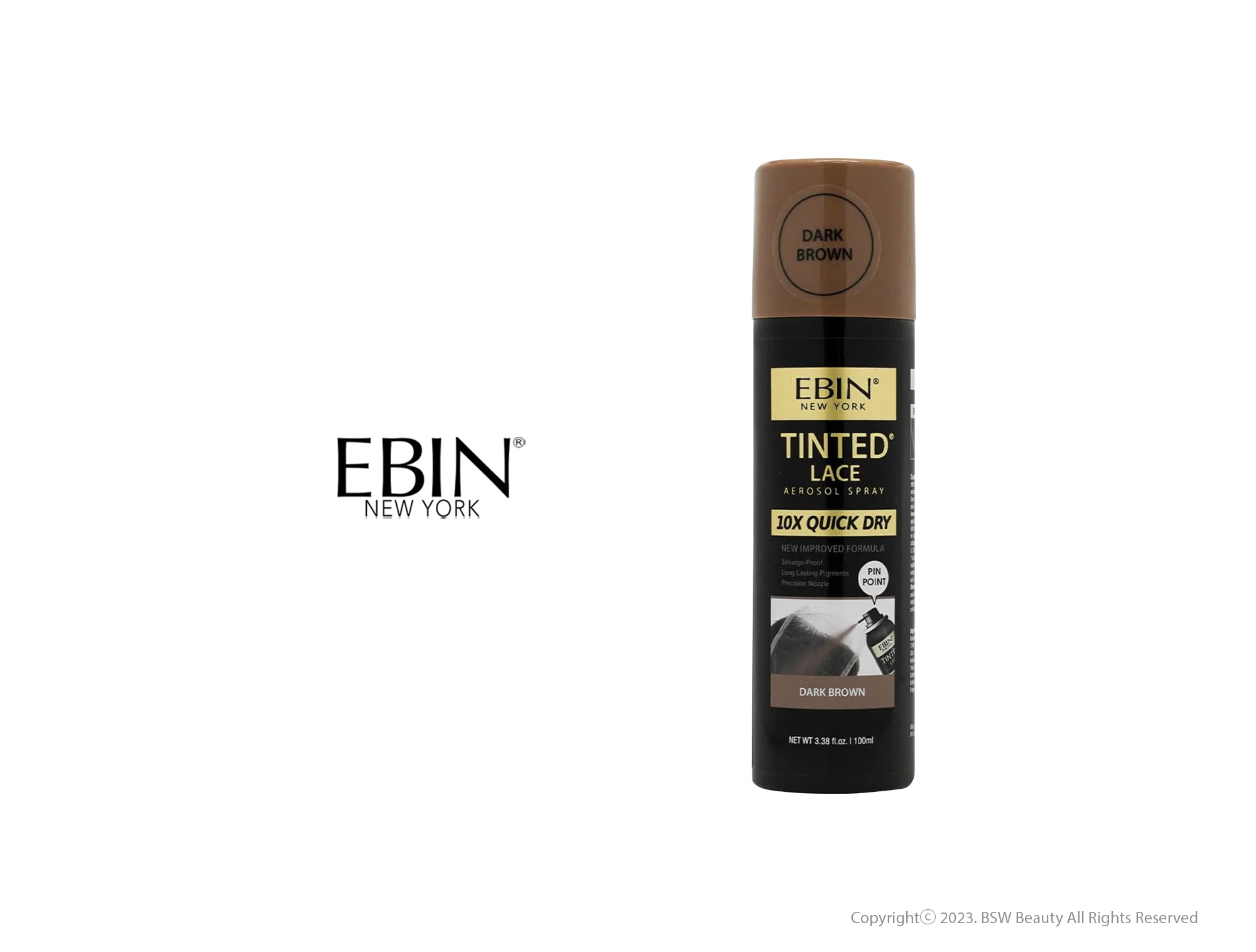  EBIN NEW YORK Tinted Lace Foaming Mousse - Dark Brown, 3.38oz/  100ml : Beauty & Personal Care