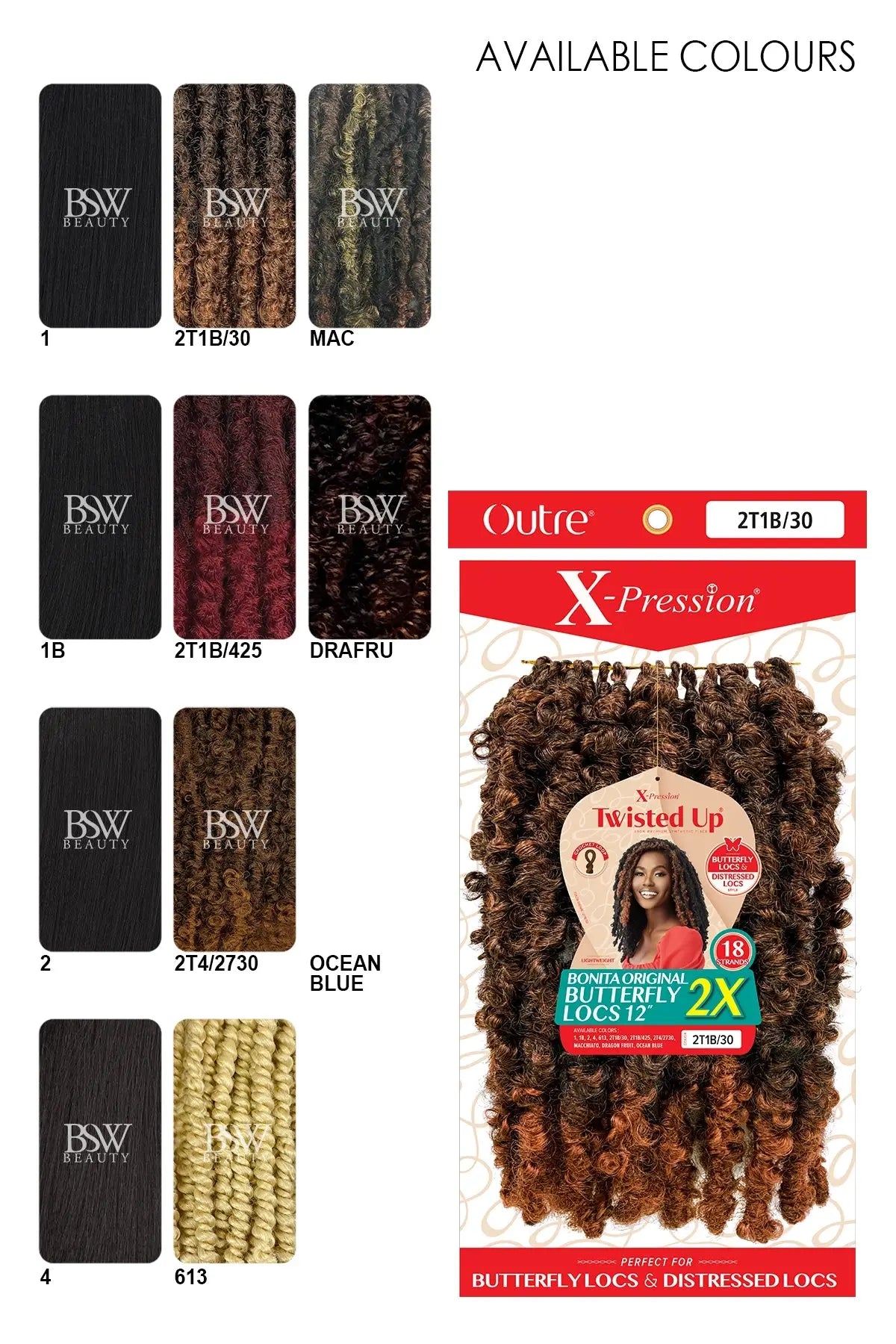 OUTRE BONITA 2X BUTTERFLY LOCS 12" - BSW BEAUTY CANADA