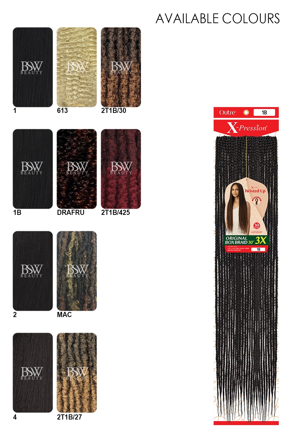 OUTRE X-PRESSION 3X ORIGINAL BOX BRAID - 30" - BSW BEAUTY CANADA