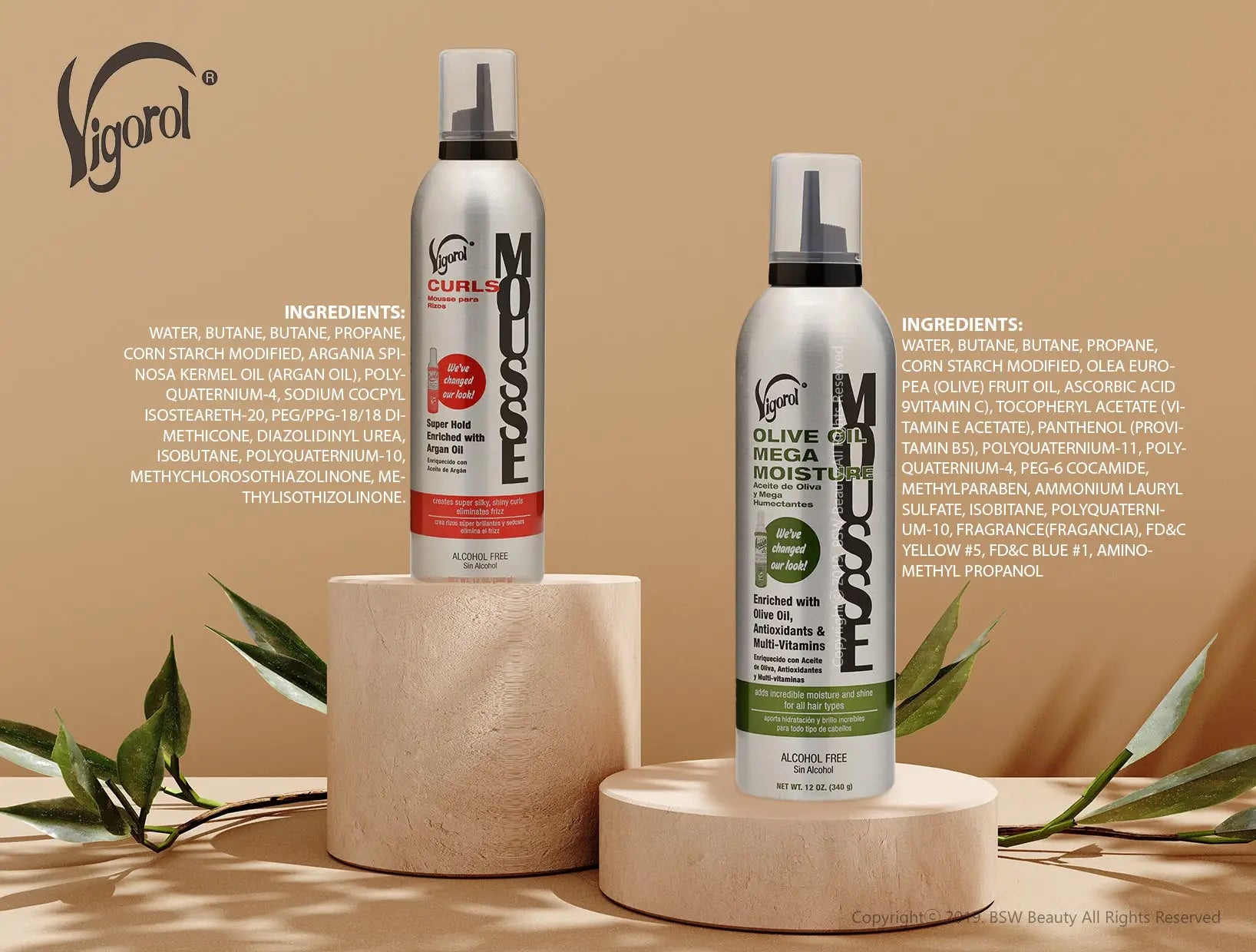 VIGOROL MOUSSE - 4 TYPES - BSW BEAUTY CANADA