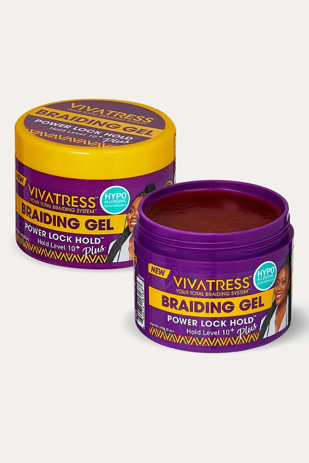 VIVATRESS POWER LOCK HOLD BRAIDING GEL - LEVEL 10+ HOLD 5oz VIVATRESS