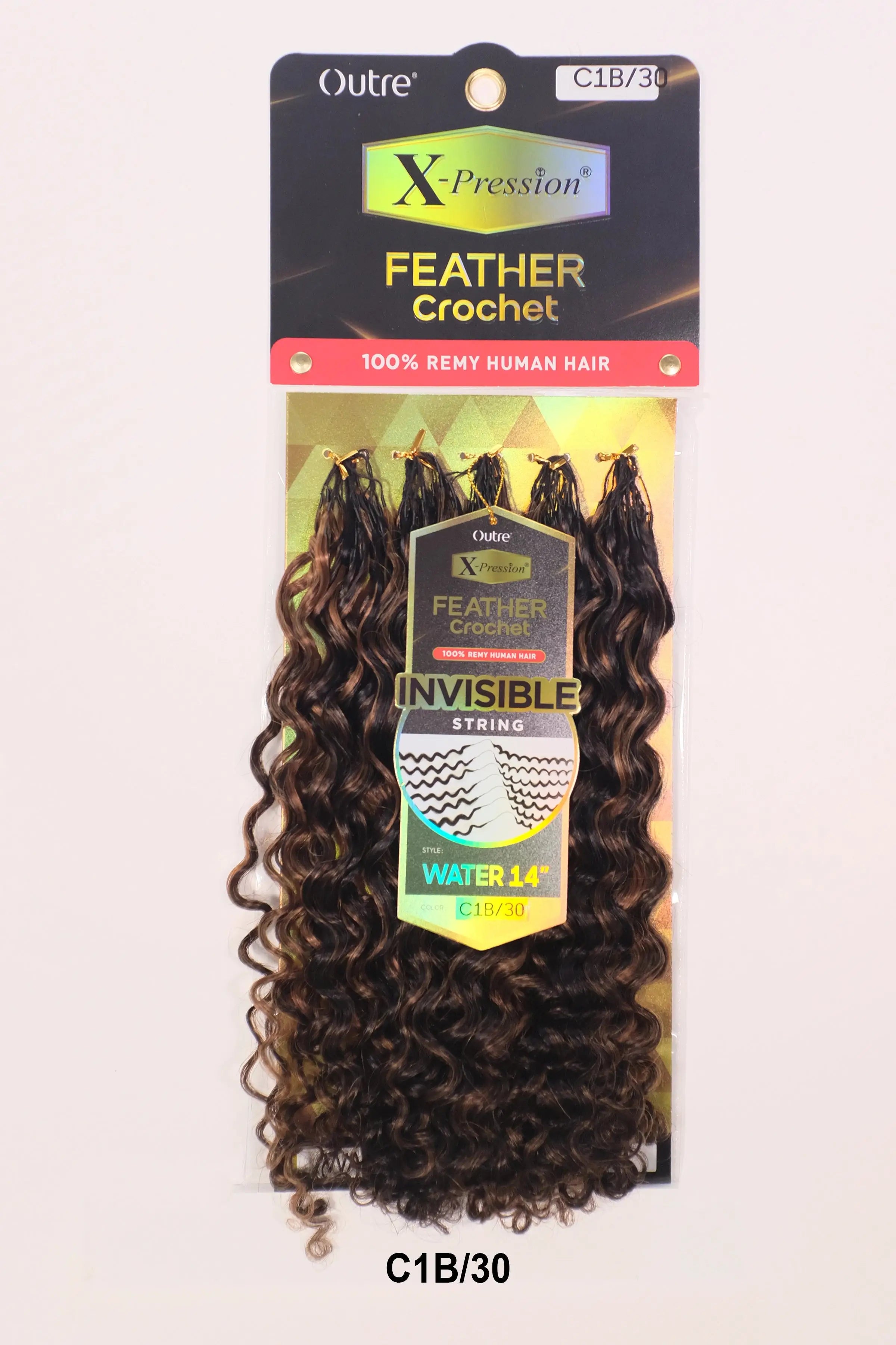 OUTRE X-PRESSION HUMAN FEATHER CROCHET WATER 14"