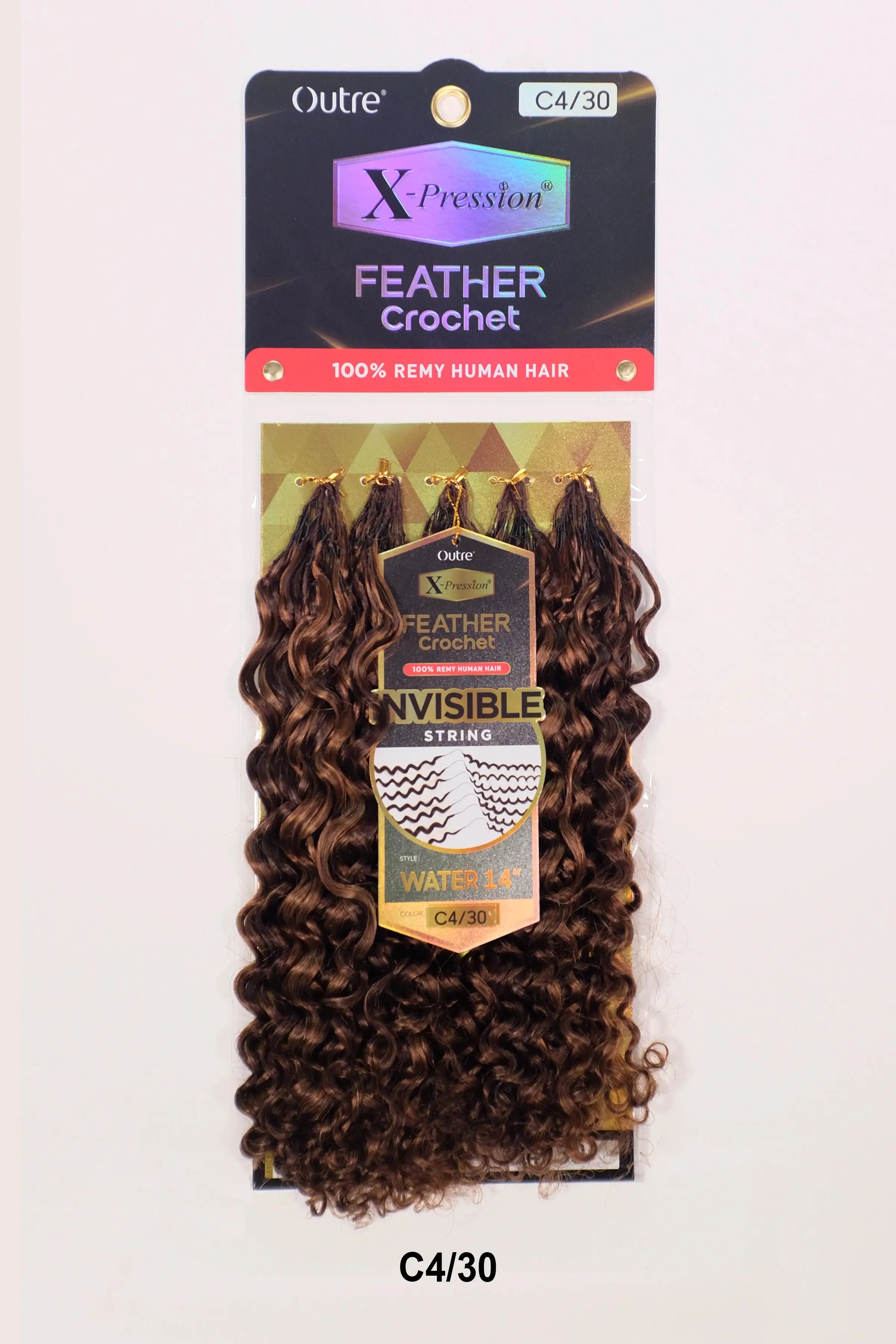 OUTRE X-PRESSION HUMAN FEATHER CROCHET WATER 14"