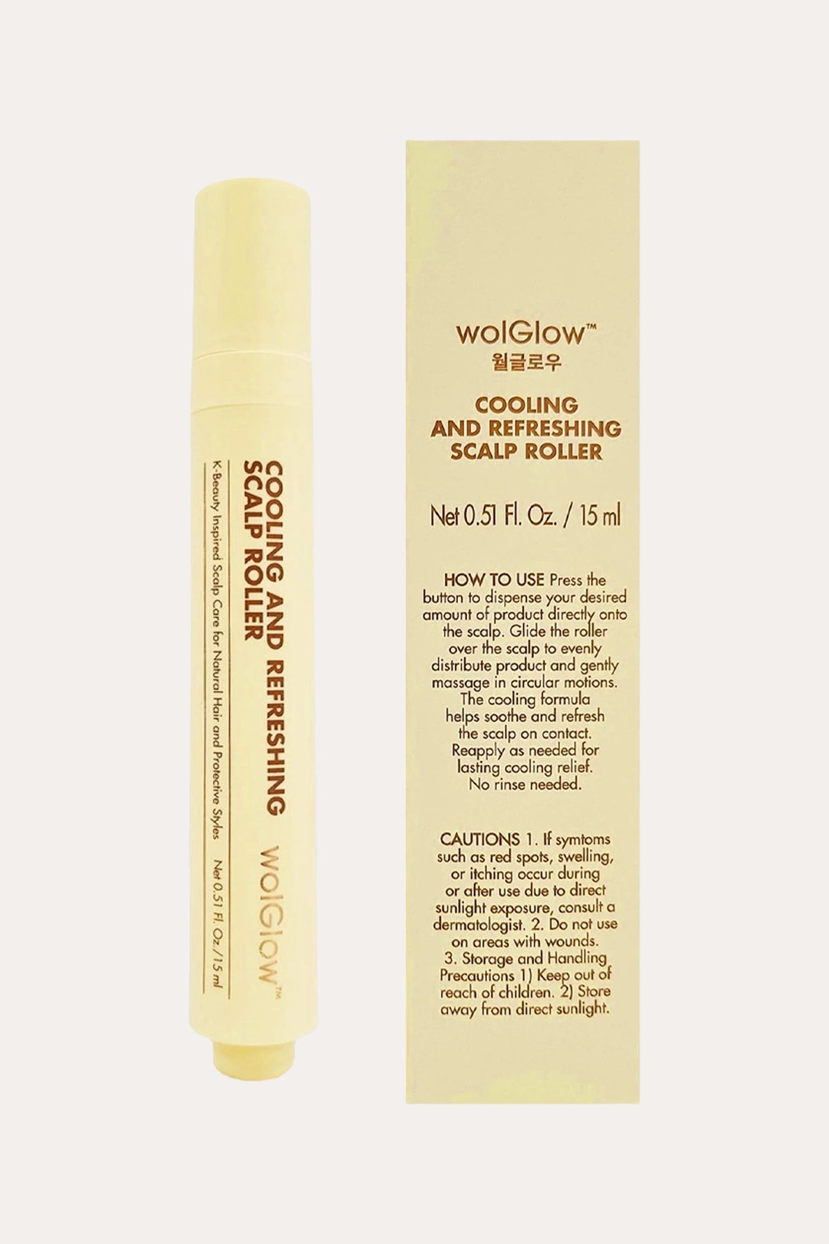 WOLGLOW COOLING AND REFRESHING SCALP ROLLER 15ML