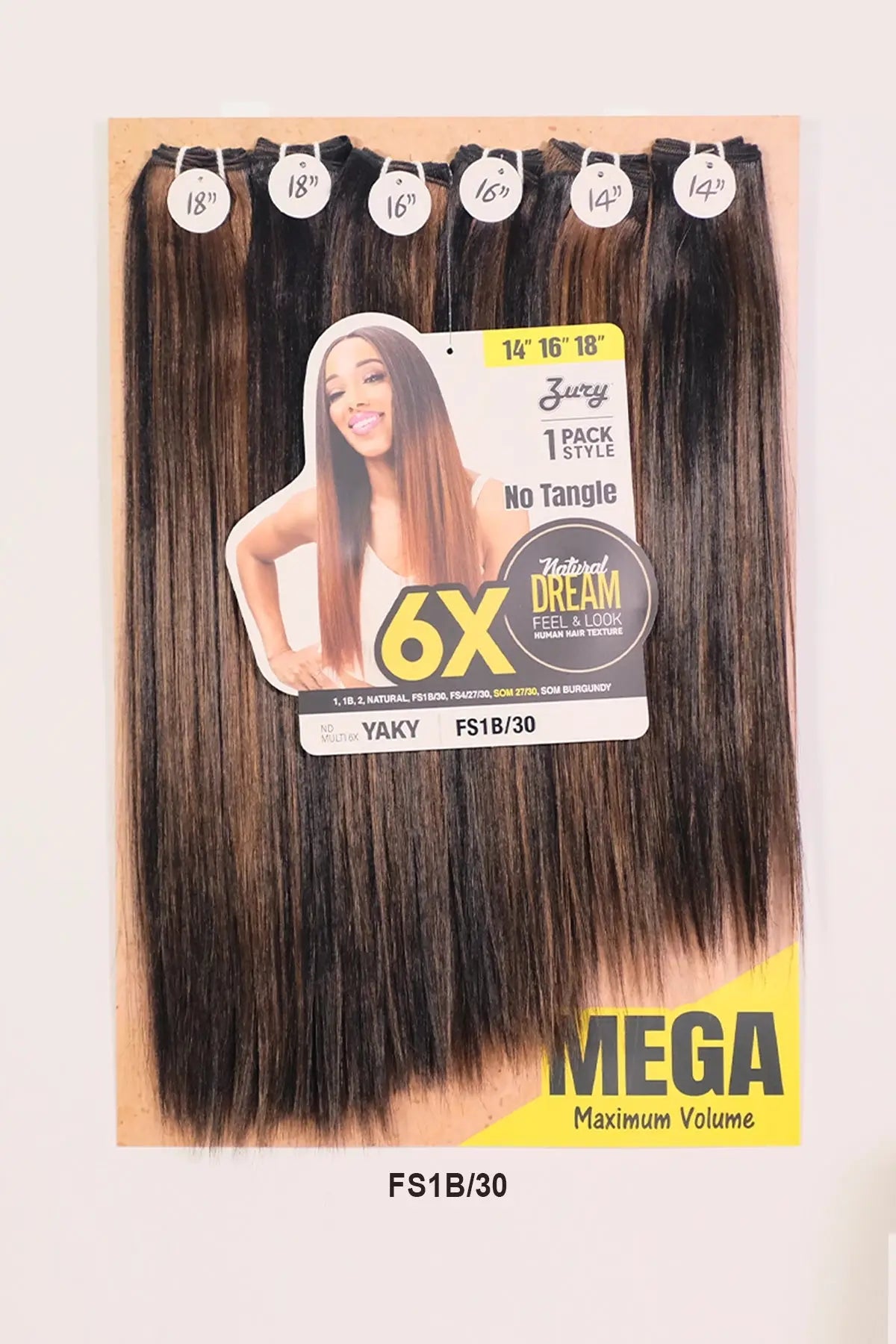 ZURY NATURAL DREAM HAIR WEAVE 6X - YAKY 182022