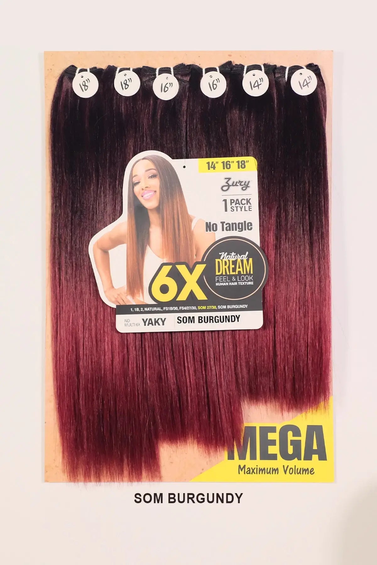 ZURY NATURAL DREAM HAIR WEAVE 6X - YAKY 141618