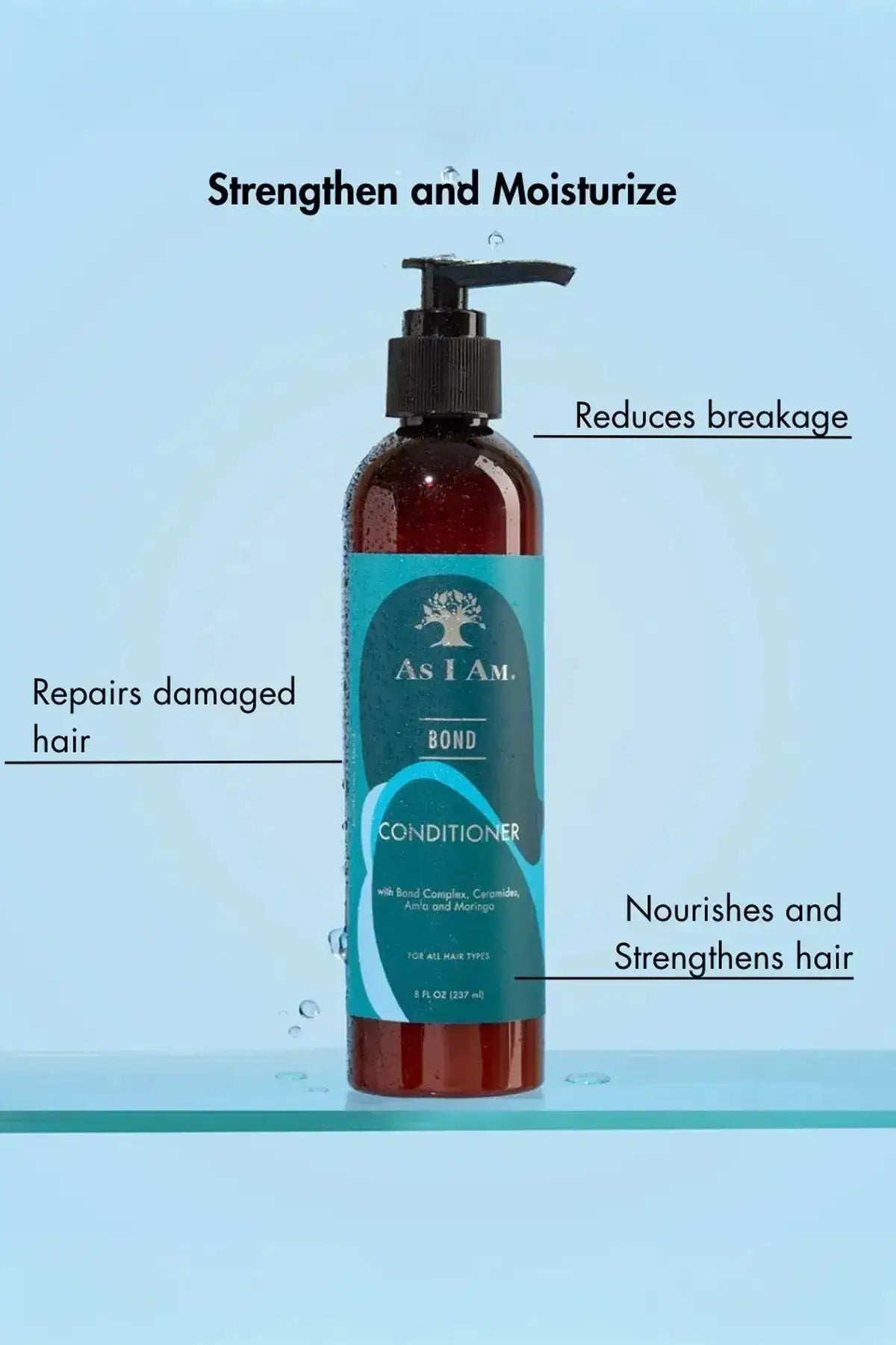 Full ingredients list for the As I Am Bond Lightweight Leave-In conditioner, including Biotin and Copper Tripeptide-1.