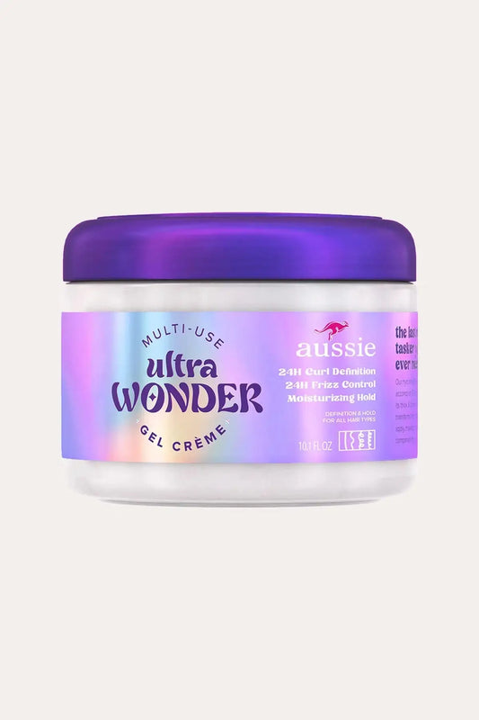 Aussie Ultra Wonder Humidity Resistant Hair Gel - Multi-Use Gel Creme as Curl Definer, Fly-Away Tamer and Hydrating Styler for All Hair Types