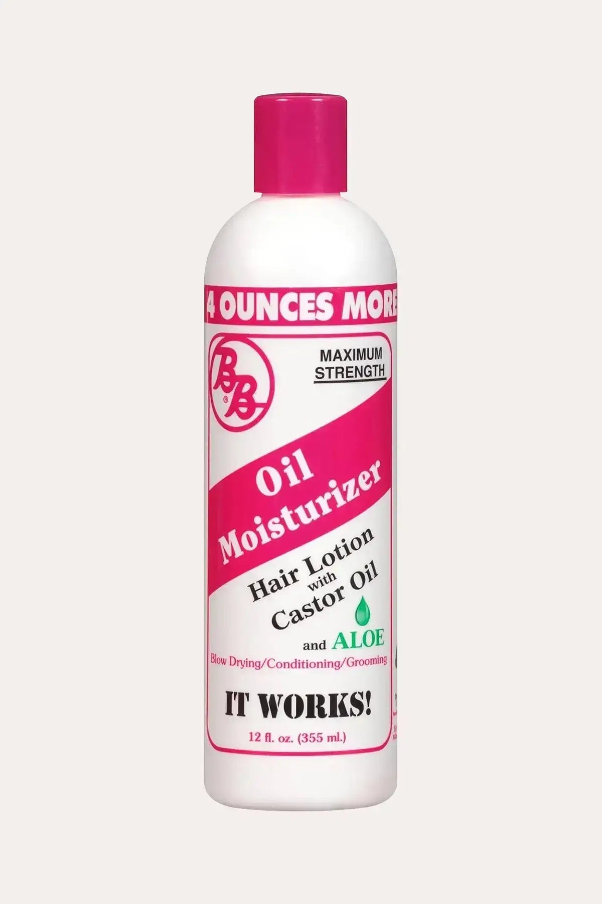 BB Oil Moisturizer Daily Use Hair Lotion 12 FL OZ - Lightweight Hair Lotion with Castor Oil and Aloe to Protect Hair from Heat Damage, Maximum Strength for Blow Drying, Conditioning and Grooming