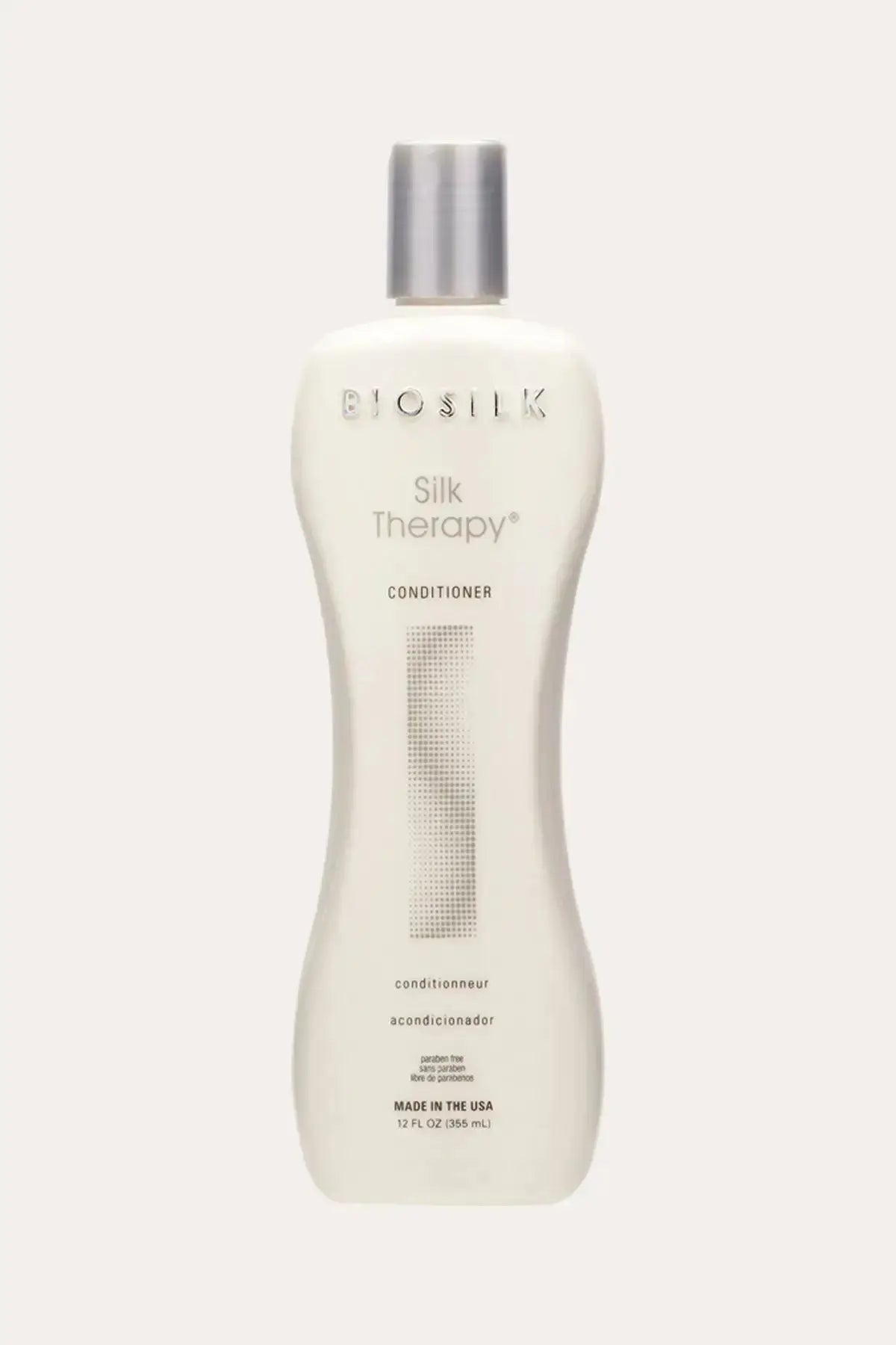 BioSilk Silk Therapy Best Moisturizing Conditioner 12 FL OZ (355 mL) - Professional Salon Conditioner with Deep Conditioning with Herbal Extracts, Conditionneur Acondicionador, Made in USA, White Bottle with Silver Cap