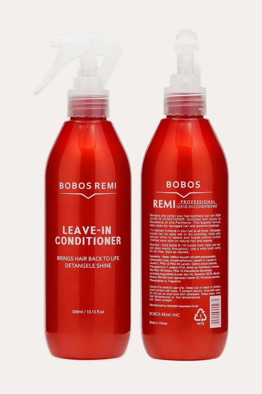 BOBOS REMI Professional Detangling Spray 300ml (10.15 FL OZ) - Front and Back Product View, Best Leave-In Conditioner to Repair Dry Damaged Hair, Enriched with Jojoba Oil Macadamia Oil Panthenol, Made in Korea, Full Ingredients and Directions