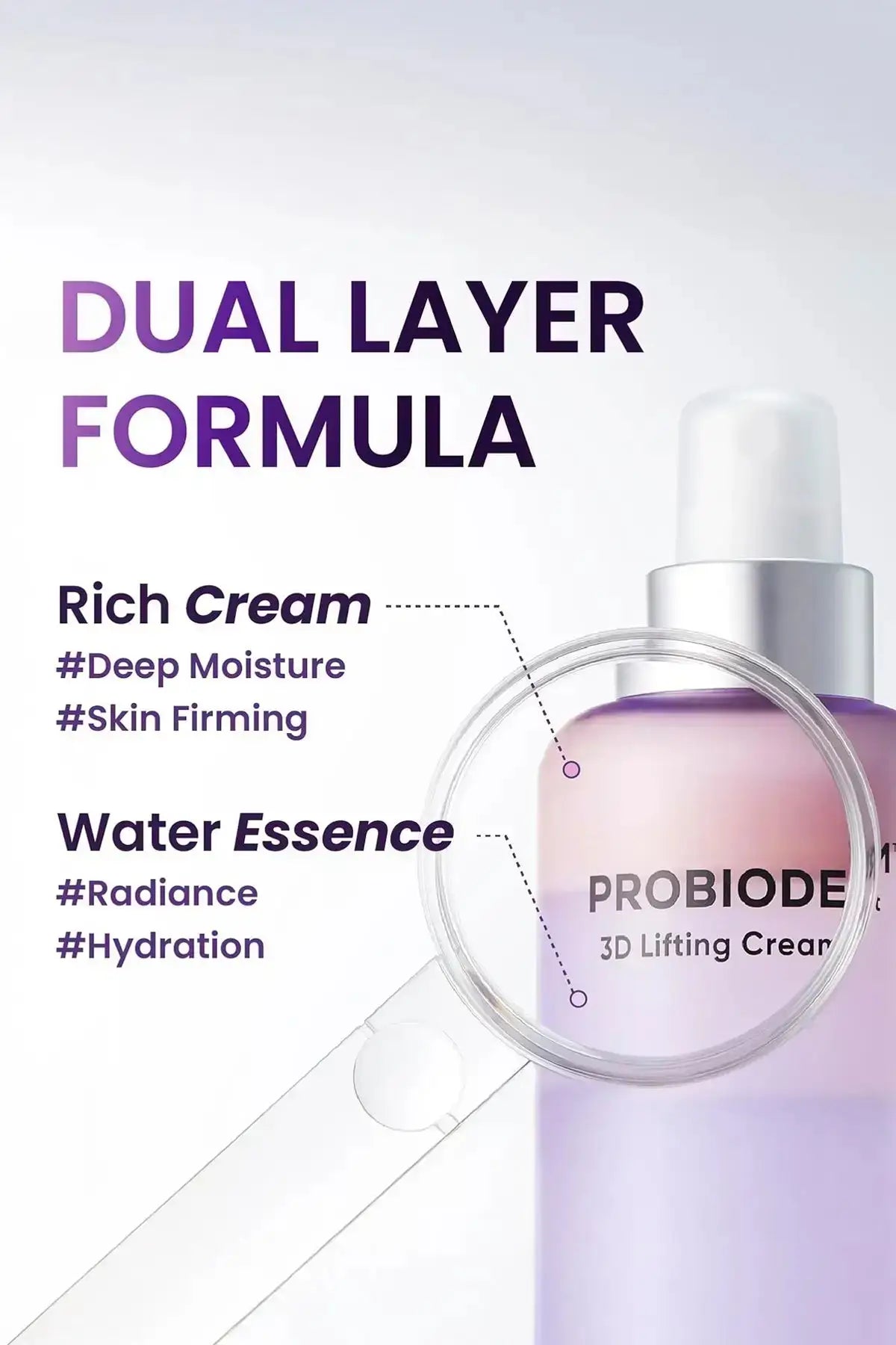 BOH Probioderm Best Korean Cream Mist - Dual Layer Formula with Rich Cream for Deep Moisture and Skin Firming, Water Essence for Radiance and Hydration, 3D Lifting Cream Mist