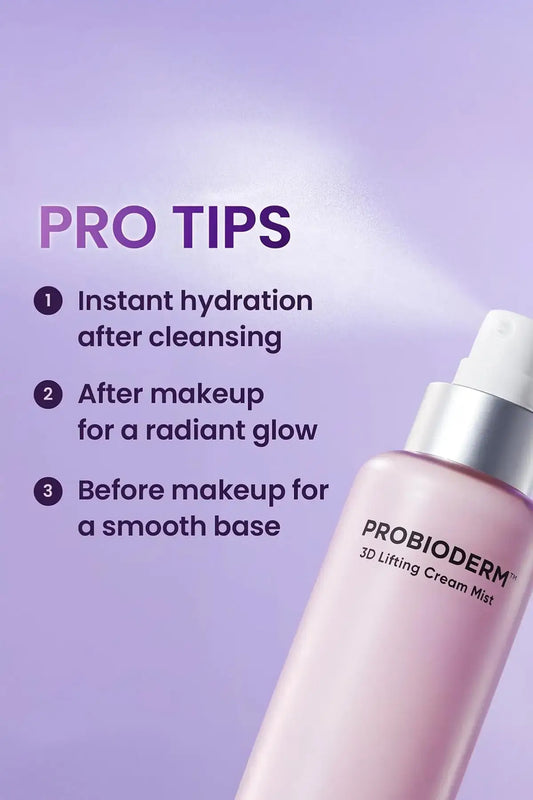 BOH Probioderm Cream Mist to Strengthen Skin Barrier - Pro Tips: Instant Hydration After Cleansing, After Makeup for Radiant Glow, Before Makeup for Smooth Base, 3D Lifting Cream Mist