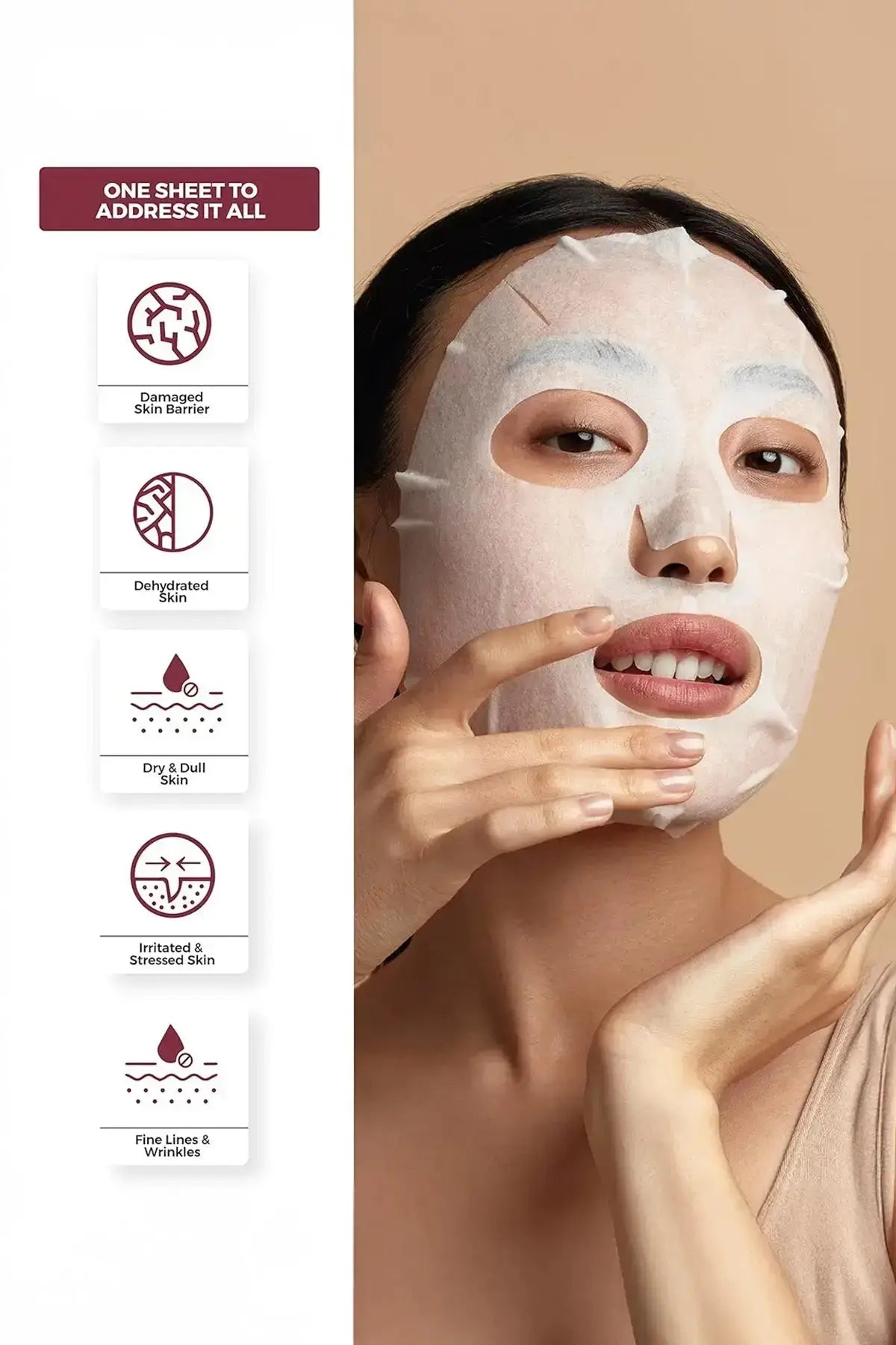Centellian 24 Madeca Mask to Improve Skin Elasticity and Firmness - One Sheet to Address It All: Damaged Skin Barrier, Dehydrated Skin, Dry & Dull Skin, Irritated & Stressed Skin, Fine Lines & Wrinkles, Woman Applying Dermatologist Approved Sheet Mask
