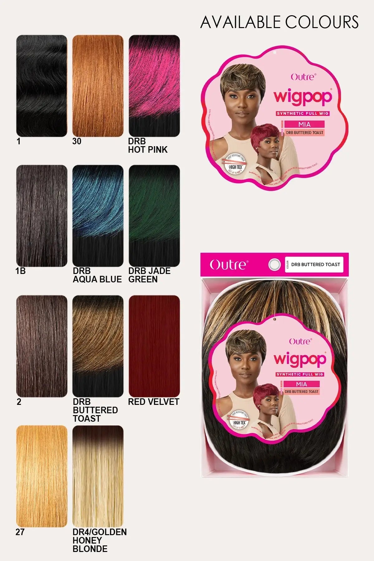 OUTRE WIG POP PERRUQUE COMPLÈTE - MIA