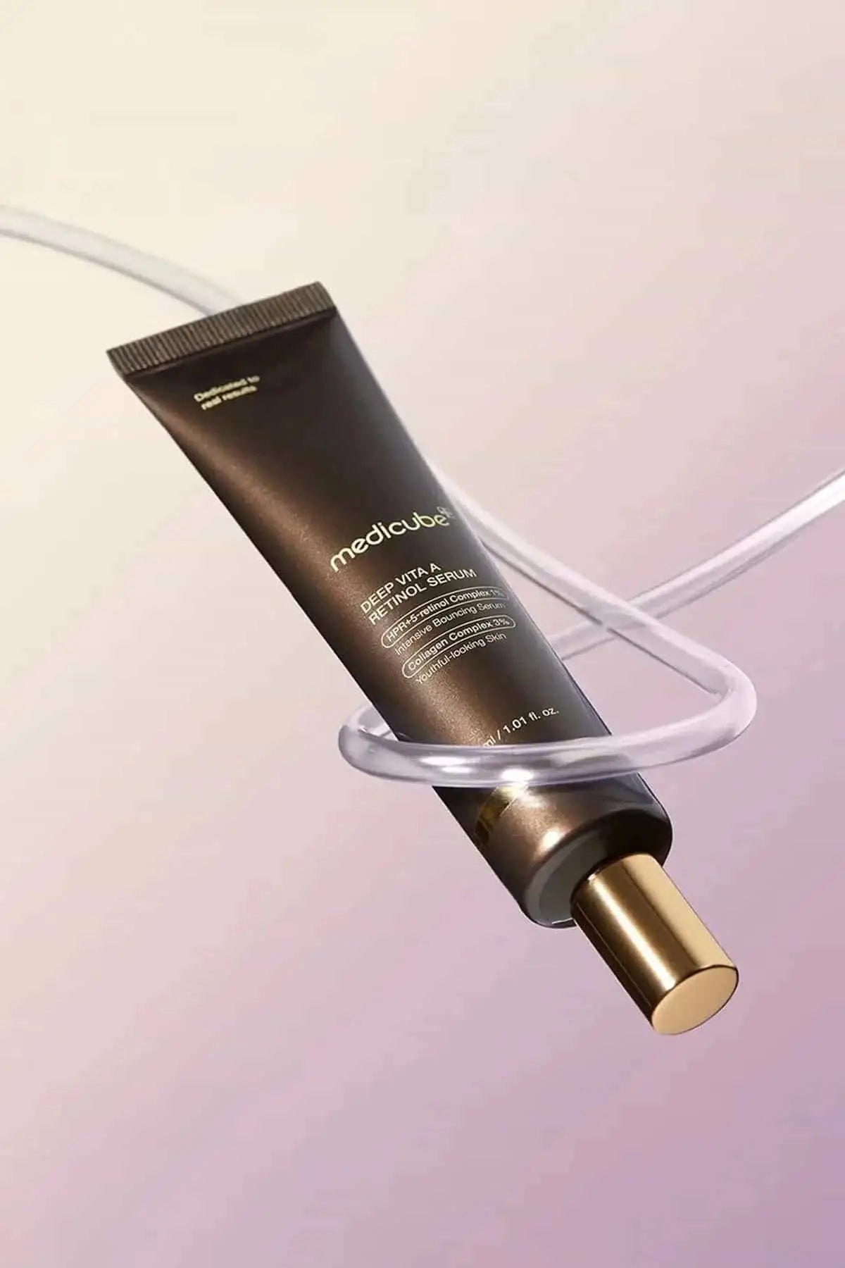 Medicube Deep Vita A Retinol Serum tube, a powerful anti wrinkle serum designed to target fine lines and signs of aging.