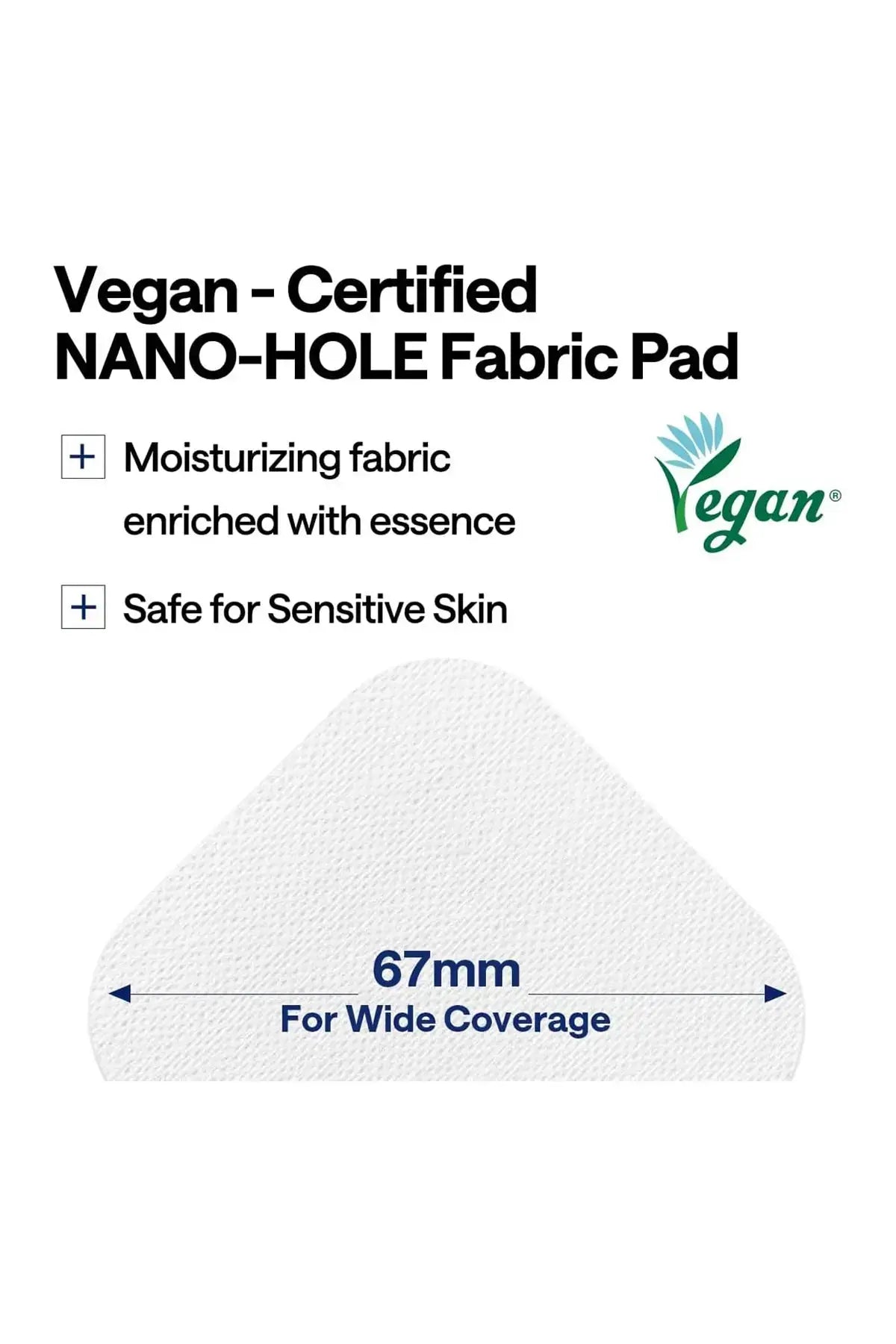 Vegan-certified NANO-HOLE fabric pad for wide coverage, perfect as a Daily Collagen Mask for sensitive skin.