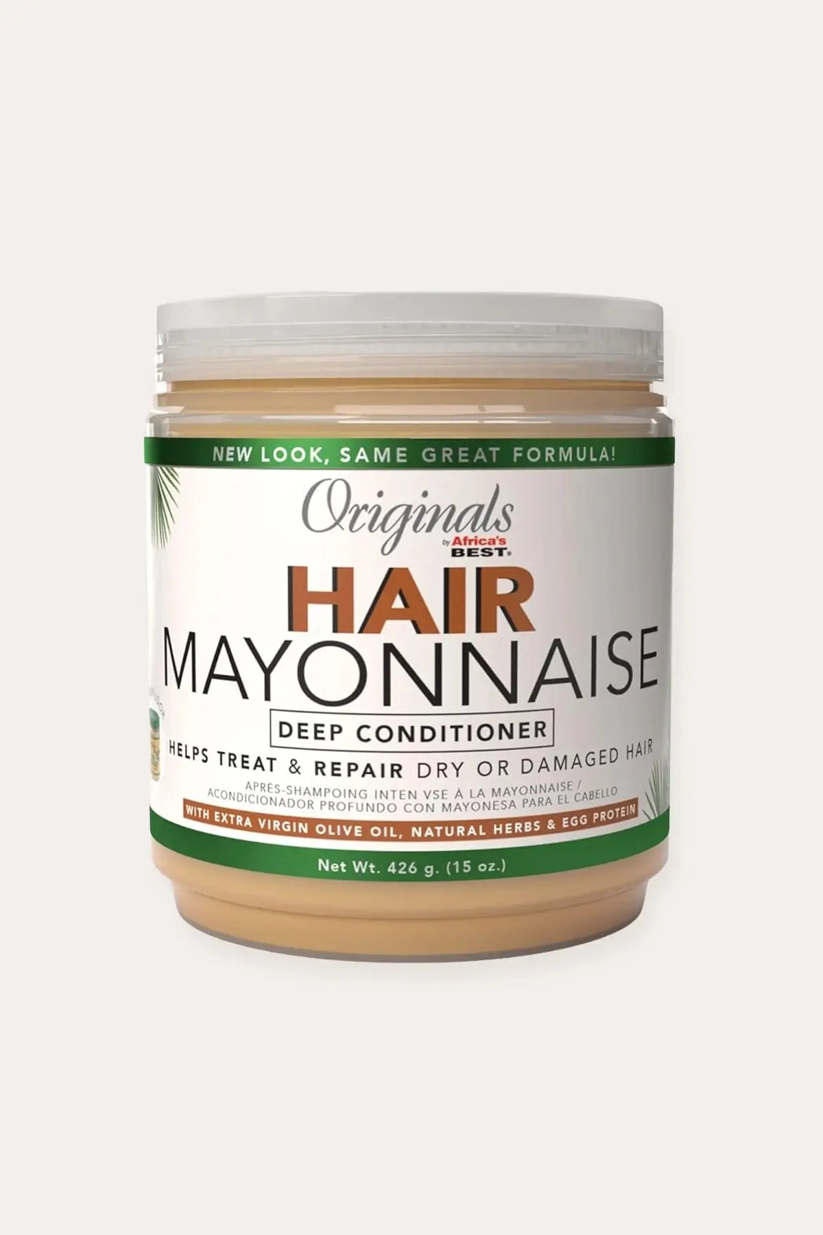 Originals Africa's Best Hair Mayonnaise Deep Conditioner 15 oz - Helps Treat and Repair Dry or Damaged Hair with Extra Virgin Olive Oil, Natural Herbs and Egg Protein, New Look Same Great Formula